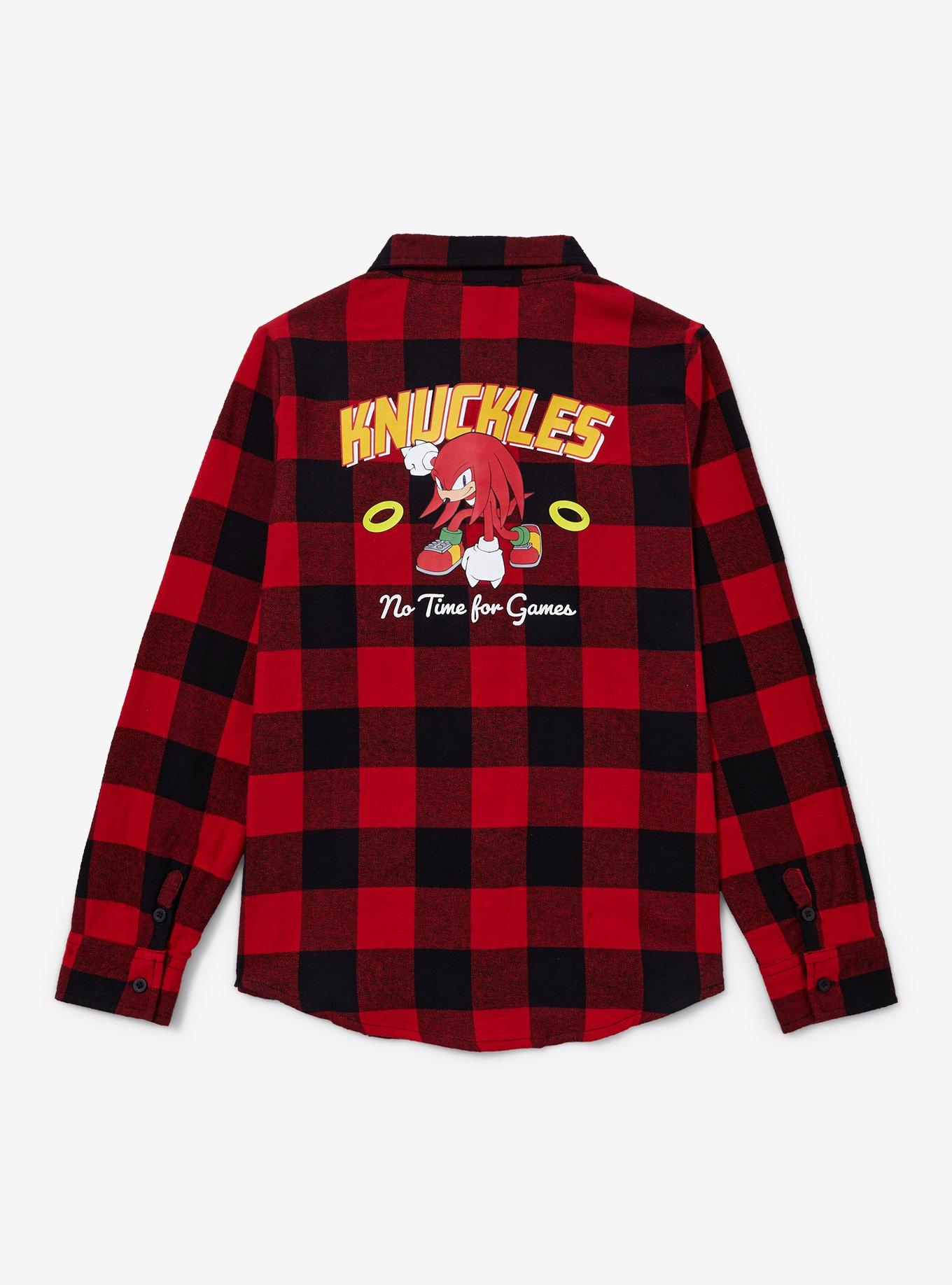 Sonic the Hedgehog Knuckles Youth Flannel - BoxLunch Exclusive, PLAID, alternate