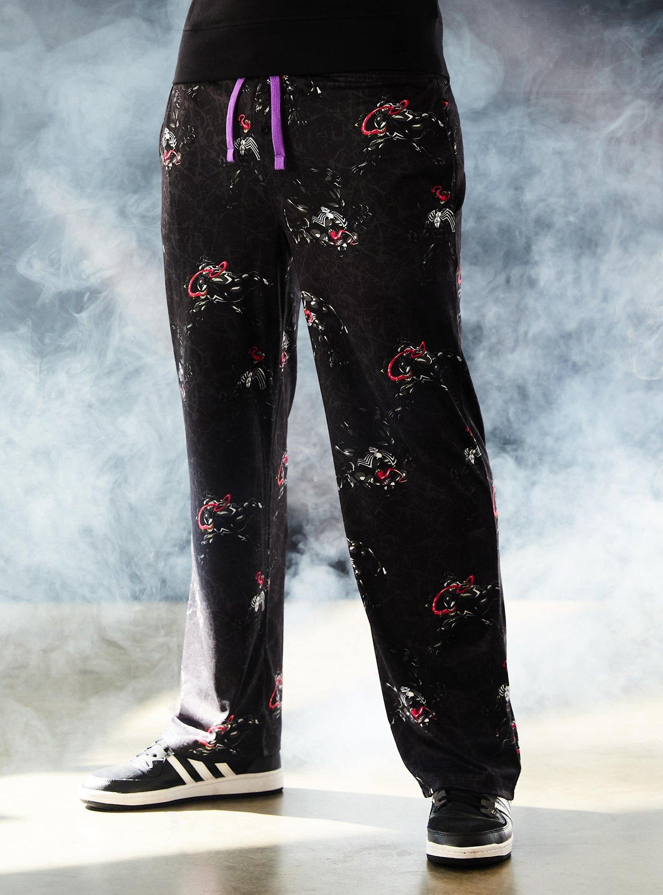 Marvel Venom Allover Print Sleep Pants — BoxLunch Exclusive, GREY, alternate