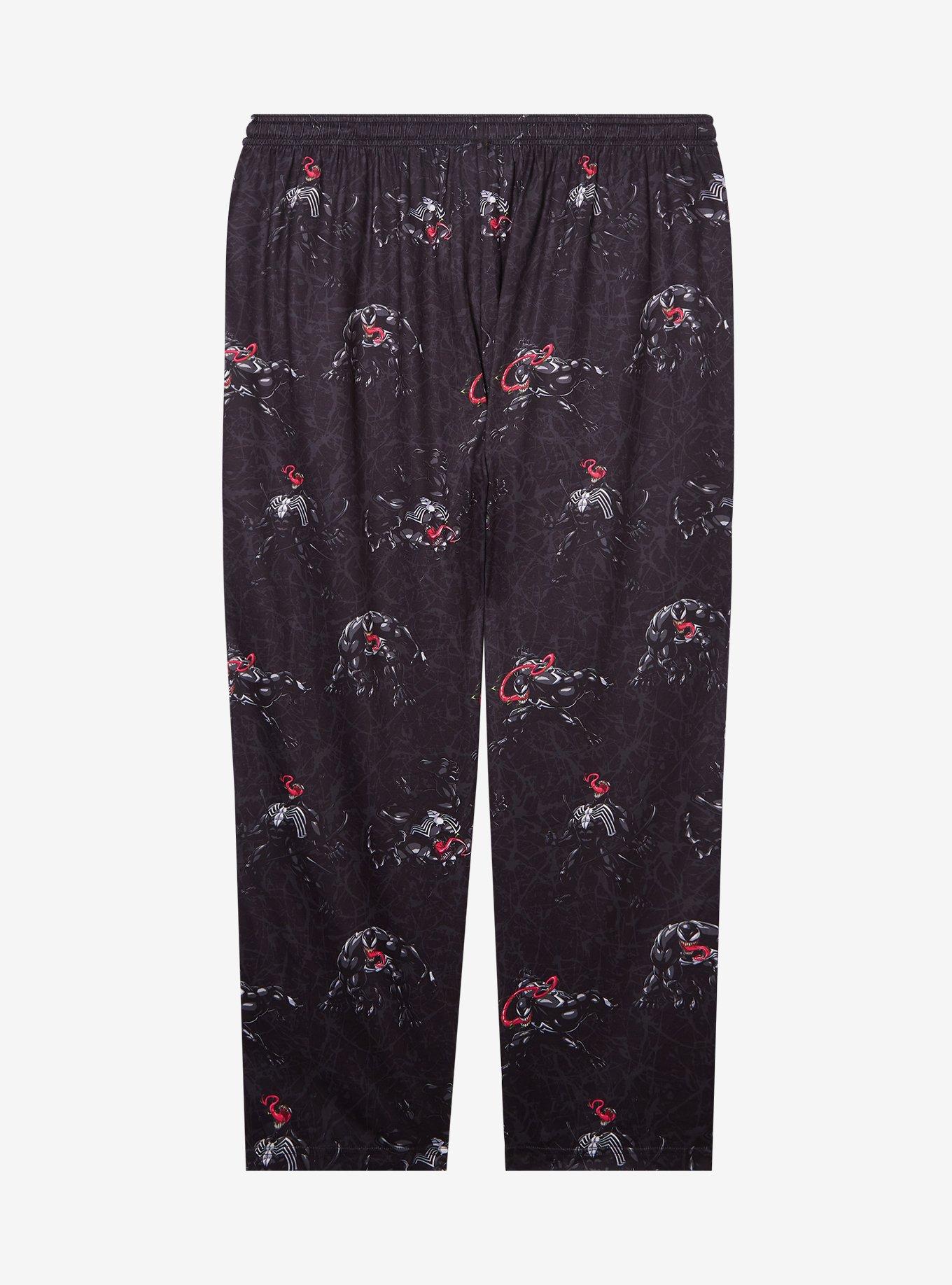 Marvel Venom Allover Print Women's Plus Size Sleep Pants - BoxLunch Exclusive, GREY, alternate