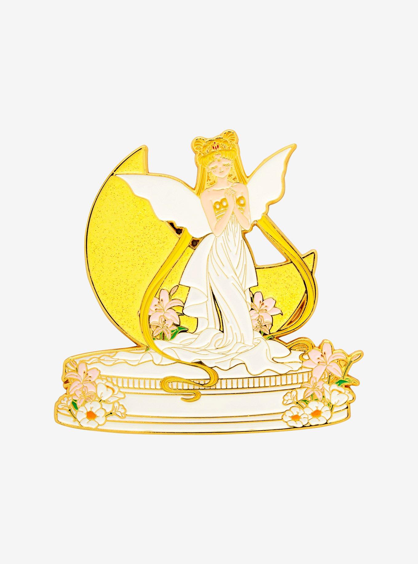 Sailor Moon Neo-Queen Serenity Glitter Enamel Pin — BoxLunch Exclusive, , hi-res