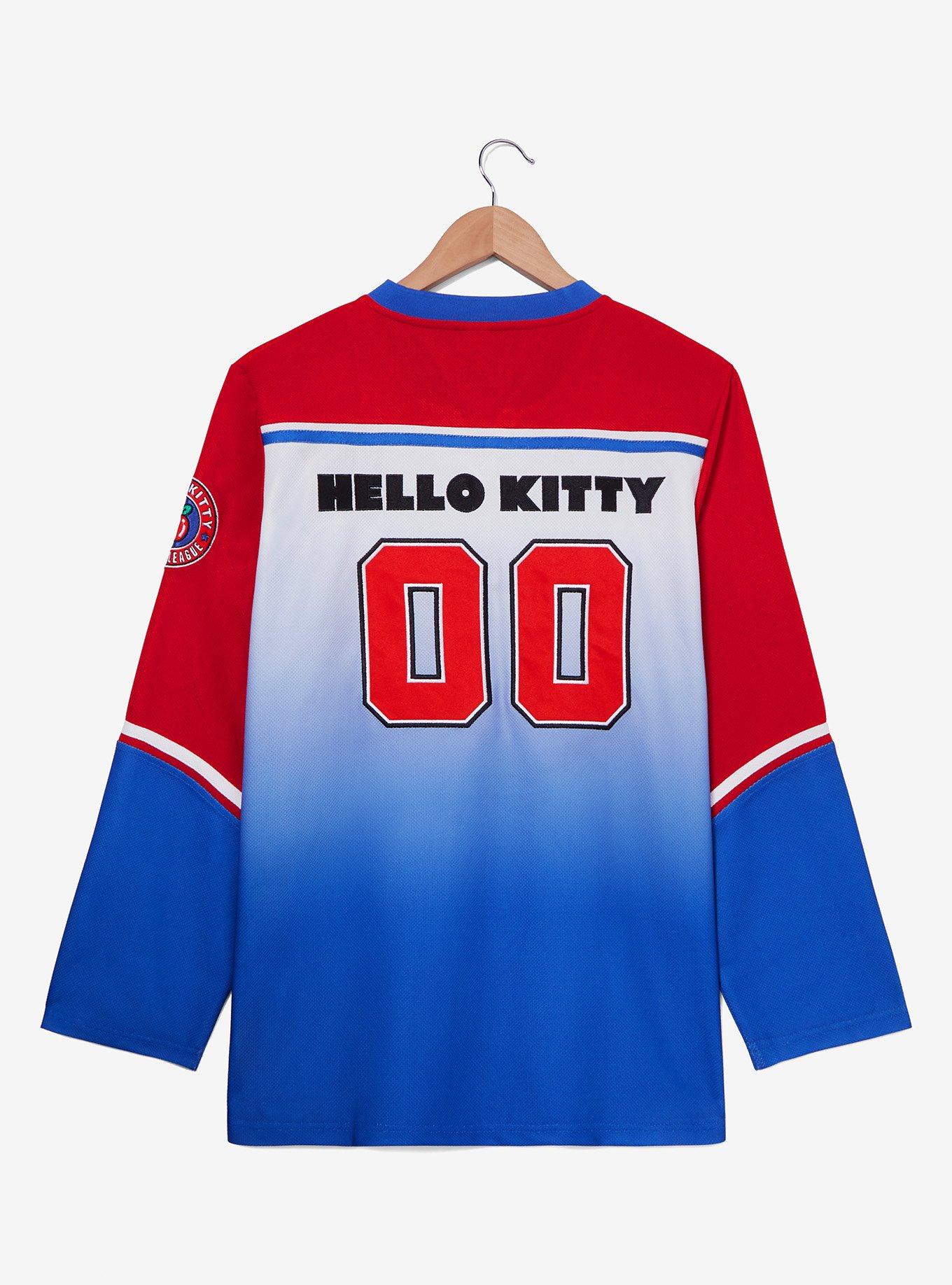 Sanrio Hello Kitty Gradient Hockey Jersey &mdash; BoxLunch Exclusive, BLUE  RED, alternate