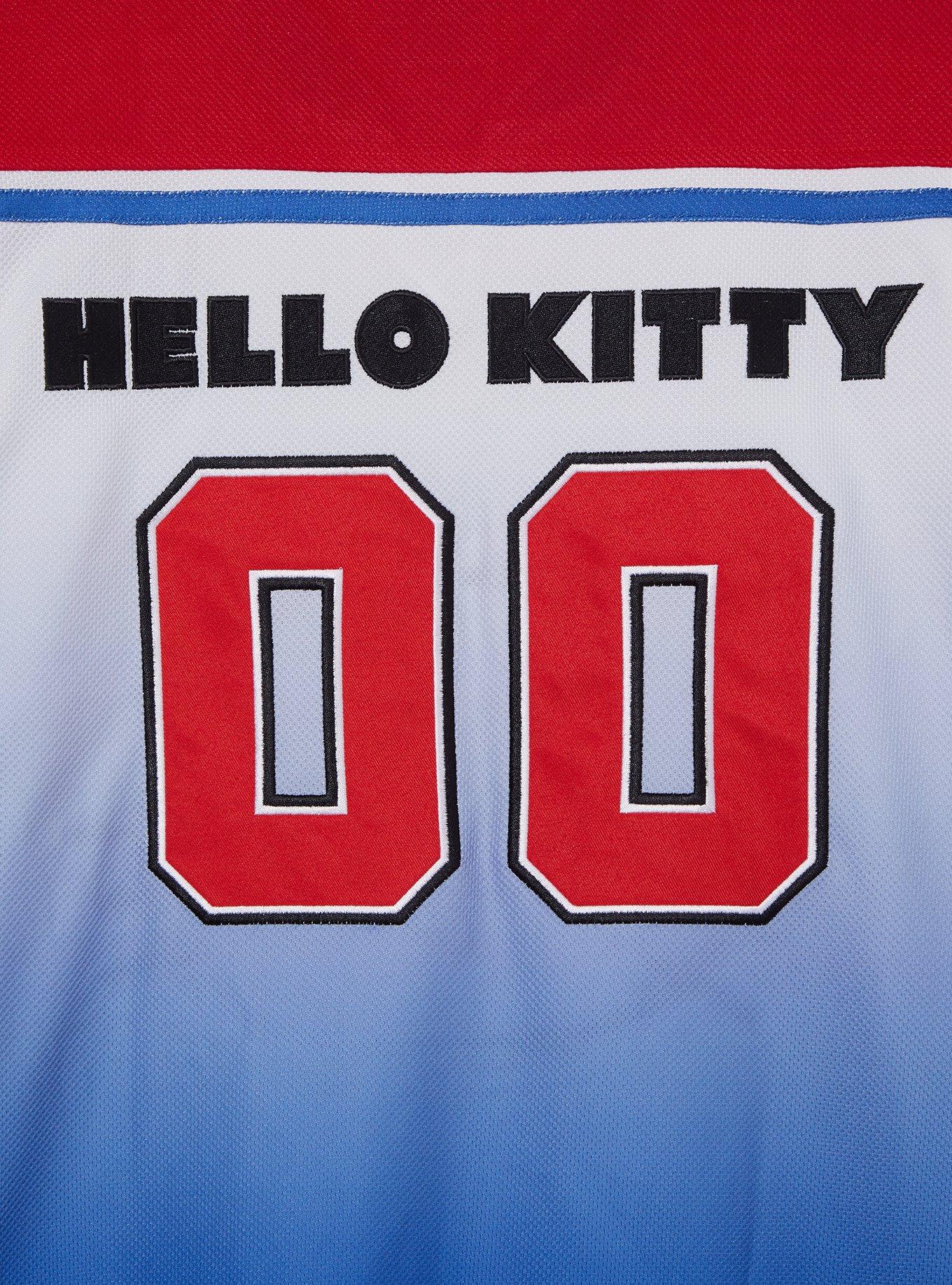 Sanrio Hello Kitty Gradient Hockey Jersey — BoxLunch Exclusive, BLUE  RED, alternate