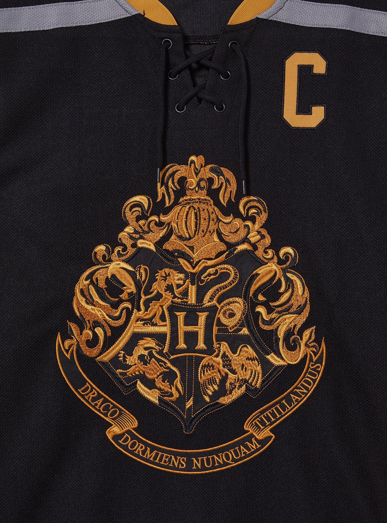 Harry Potter Hogwarts Crest Hockey Jersey - BoxLunch Exclusive, BLACK, alternate