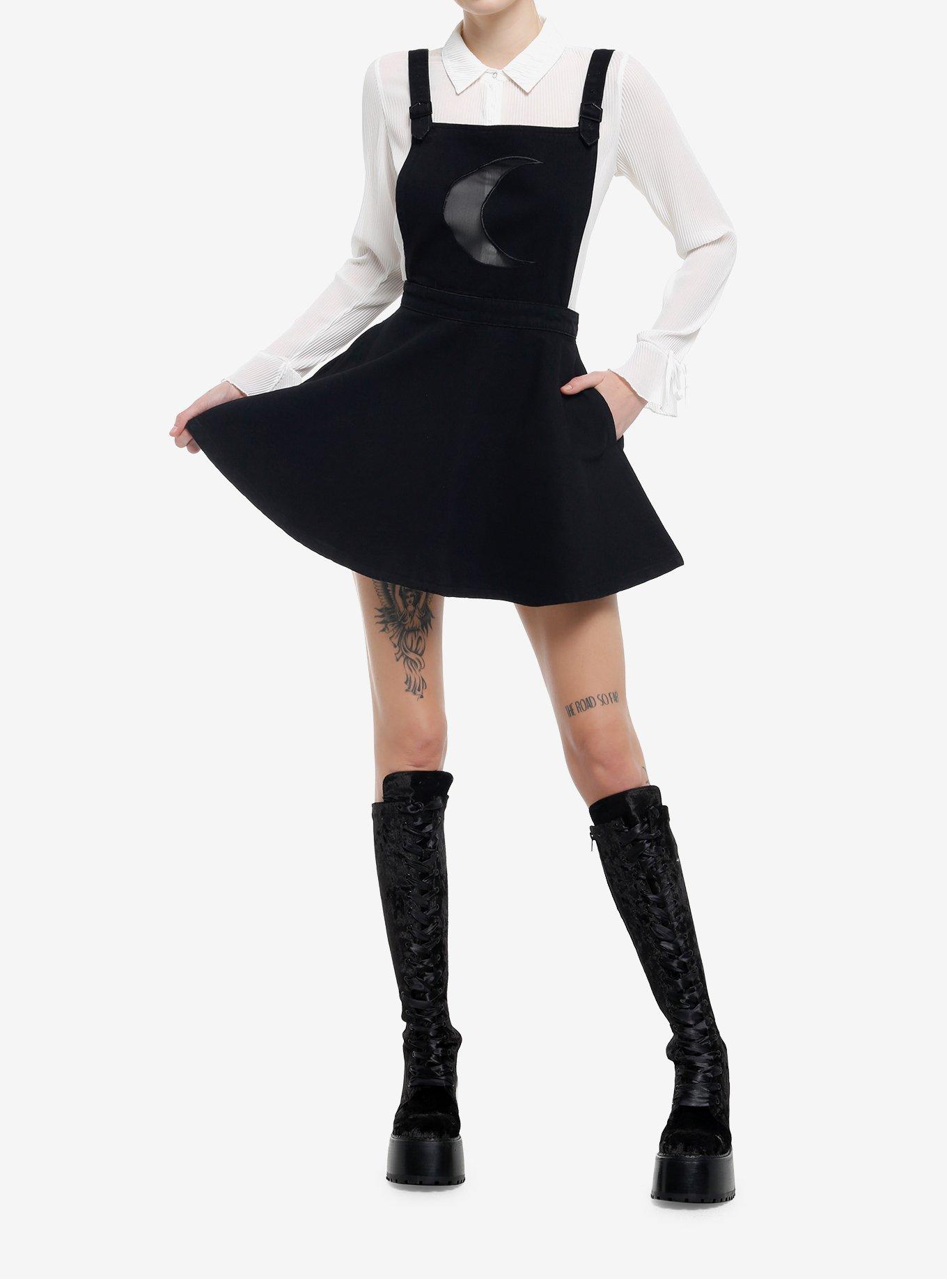 KIHILIST Black Mesh Moon Skirtall, , hi-res