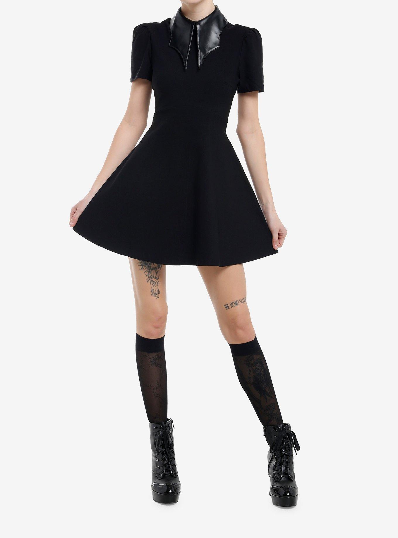 KIHILIST Bat Wing Collar Dress, , hi-res