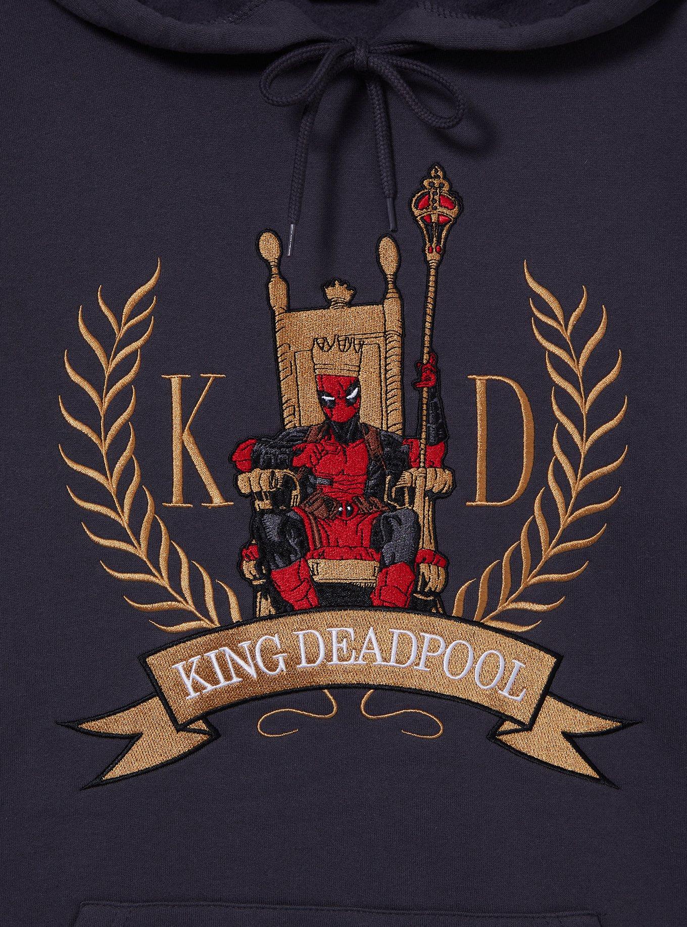Marvel Deadpool King Deadpool Crest Hoodie - BoxLunch Exclusive, , hi-res