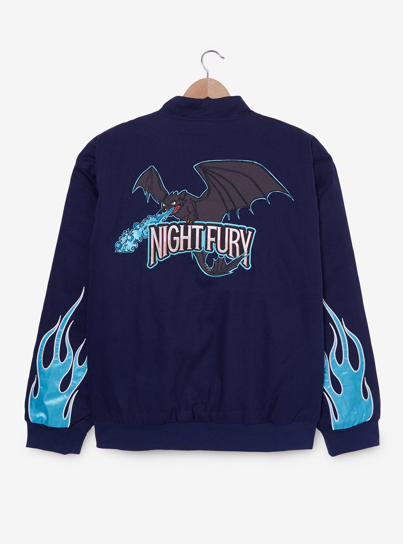 DreamWorks How to Train Your Dragon Night Fury Racing Jacket - BoxLunch Exclusive, BLACK  AQUA, alternate