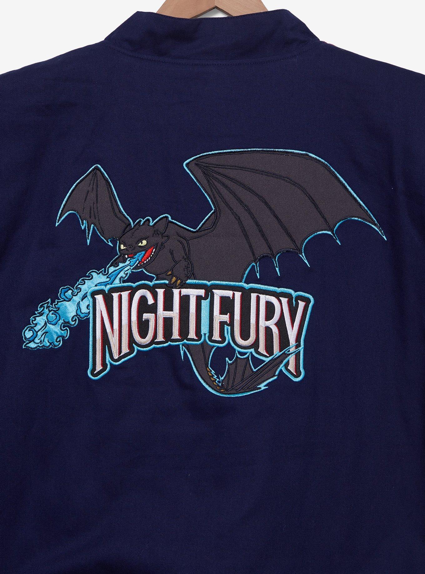 DreamWorks How to Train Your Dragon Night Fury Racing Jacket - BoxLunch Exclusive, BLACK  AQUA, alternate