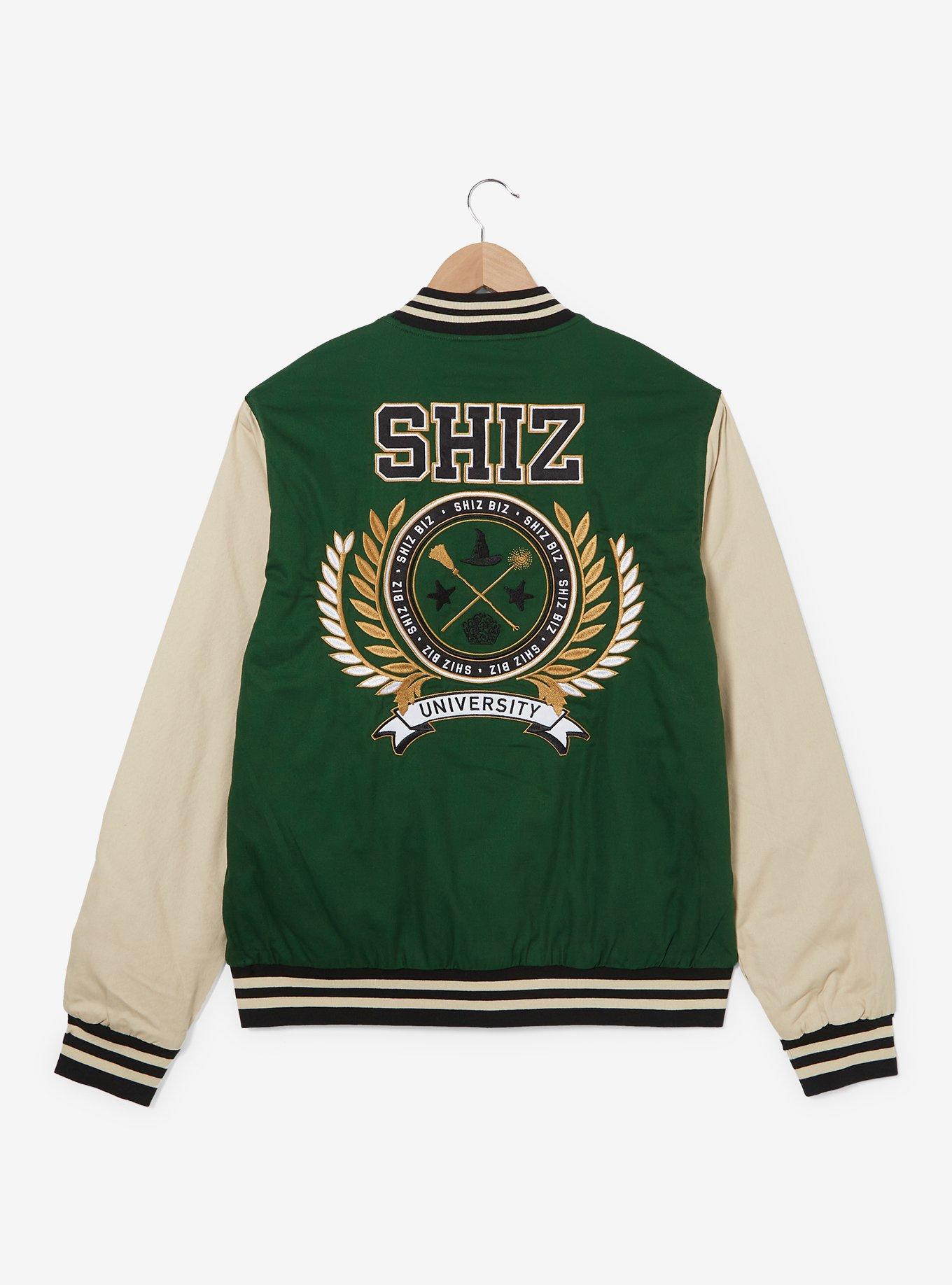 Wicked Shiz University Varsity Jacket - BoxLunch Exclusive, HUNTER GREEN, alternate