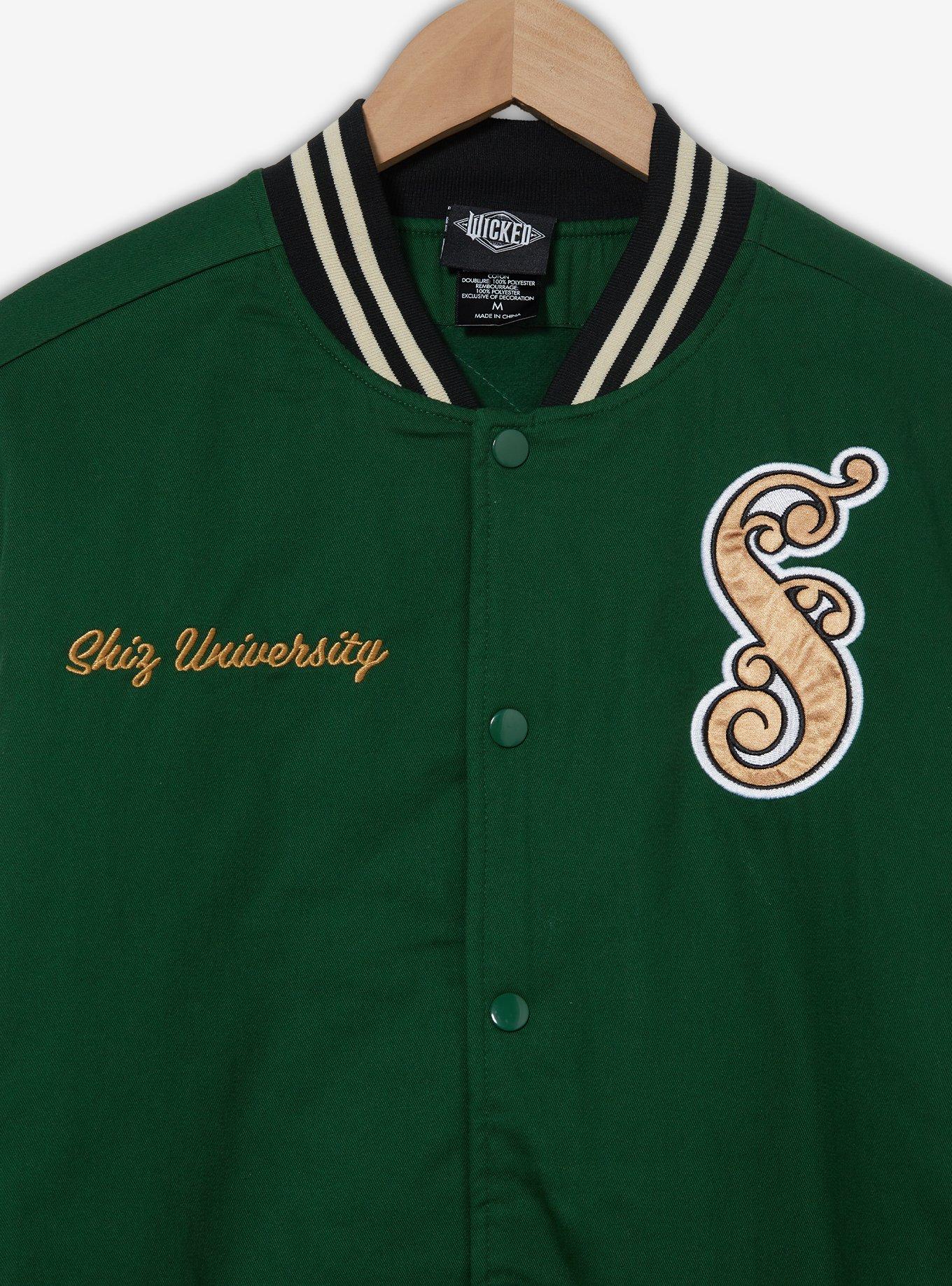 Wicked Shiz University Varsity Jacket - BoxLunch Exclusive, HUNTER GREEN, alternate