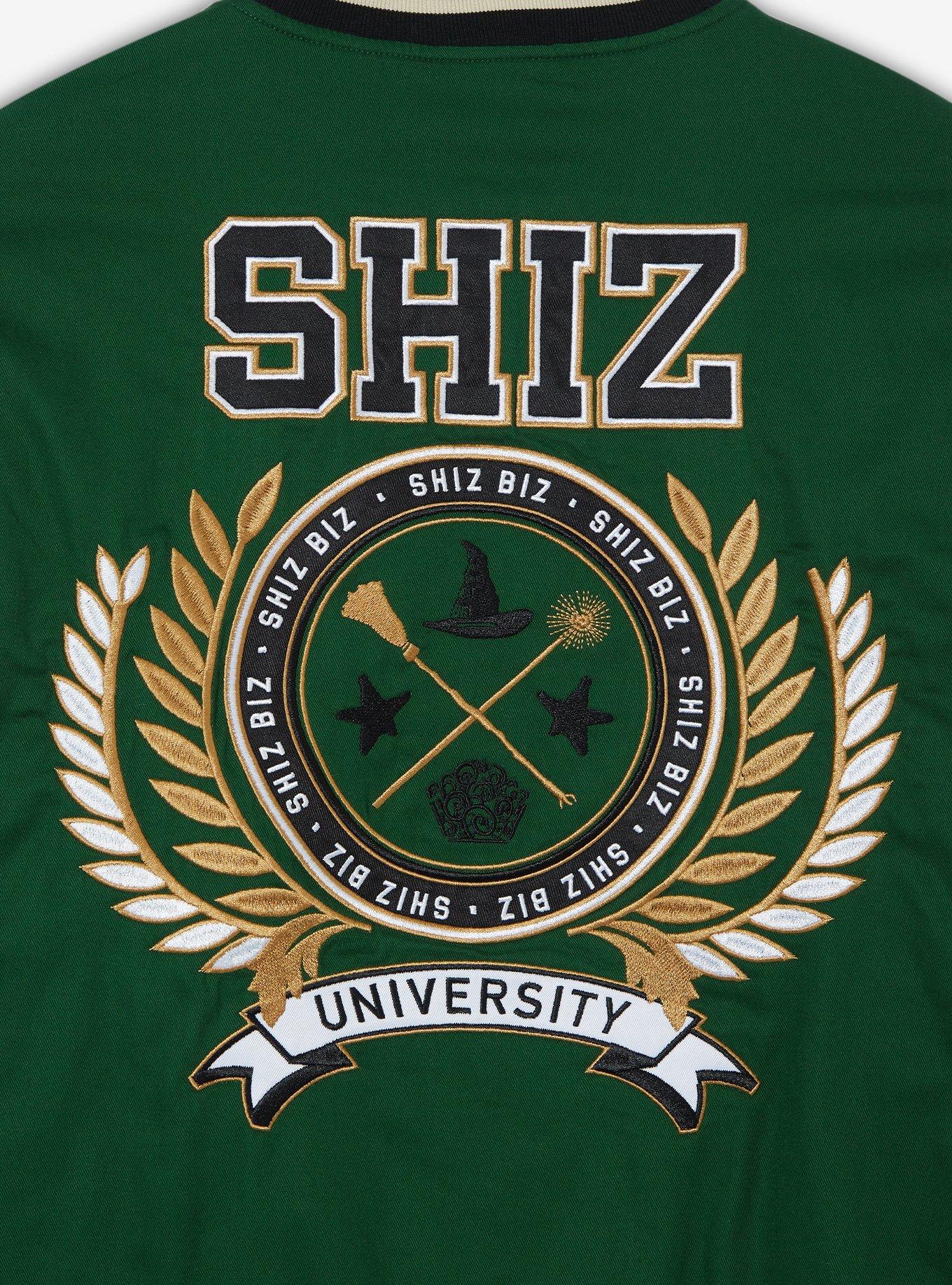 Wicked Shiz University Varsity Jacket - BoxLunch Exclusive, HUNTER GREEN, alternate