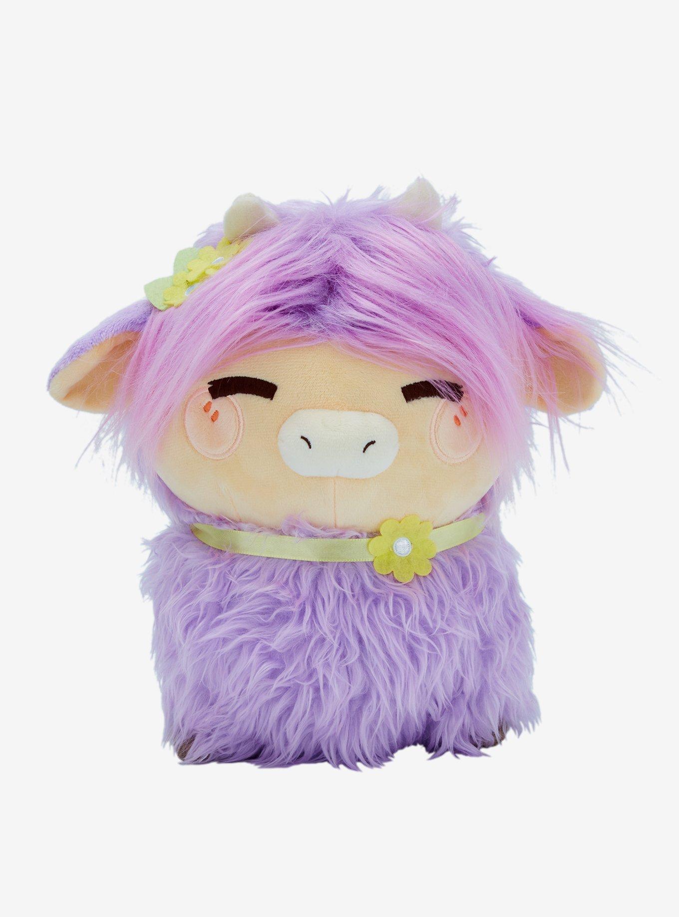 Honeymaru Lavender Long-Haired Cow Plush, , hi-res