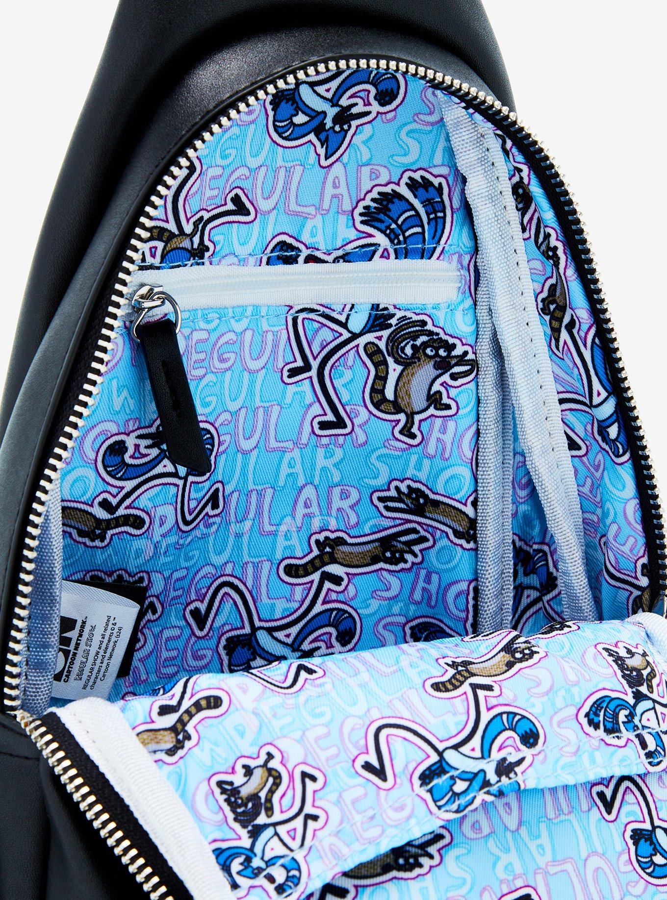 Regular Show Mordecai & Rigby Embroidered Crossbody Sling Bag &mdash; BoxLunch Exclusive, , alternate