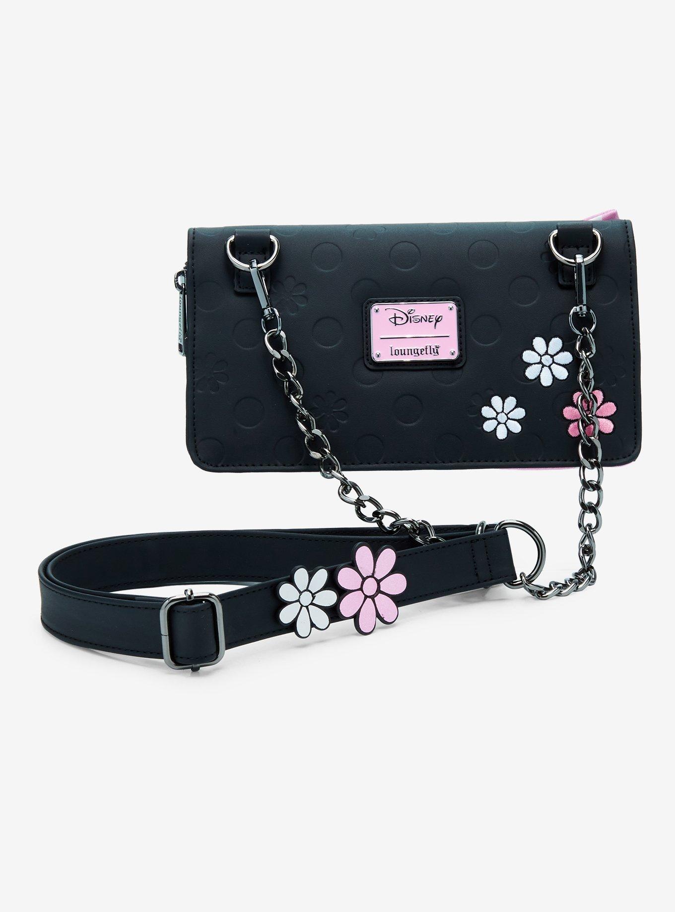 Loungefly Disney Minnie Mouse Pink Flower Polka Dot Crossbody Bag, , alternate