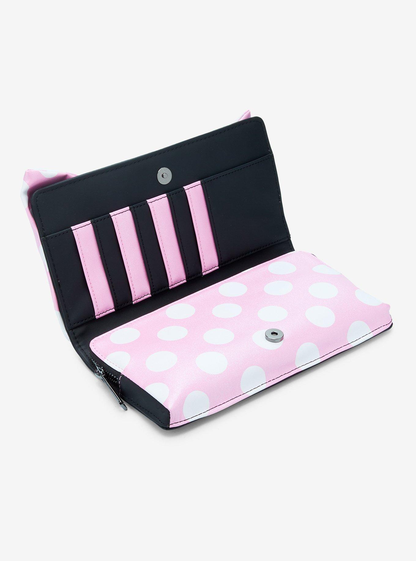 Loungefly Disney Minnie Mouse Pink Flower Polka Dot Crossbody Bag, , alternate