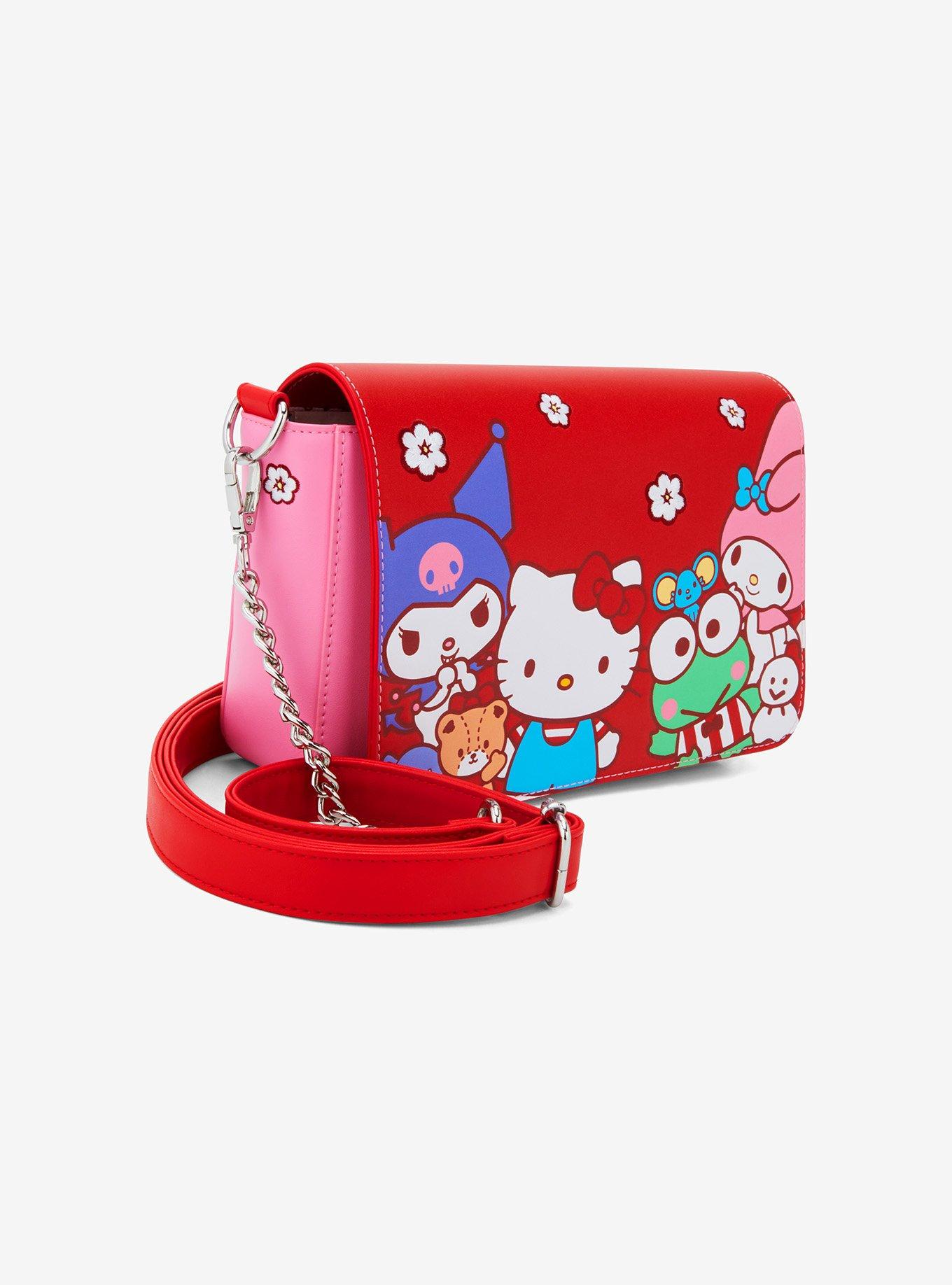 Loungefly Hello Kitty And Friends Pink & Red Crossbody Bag, , alternate