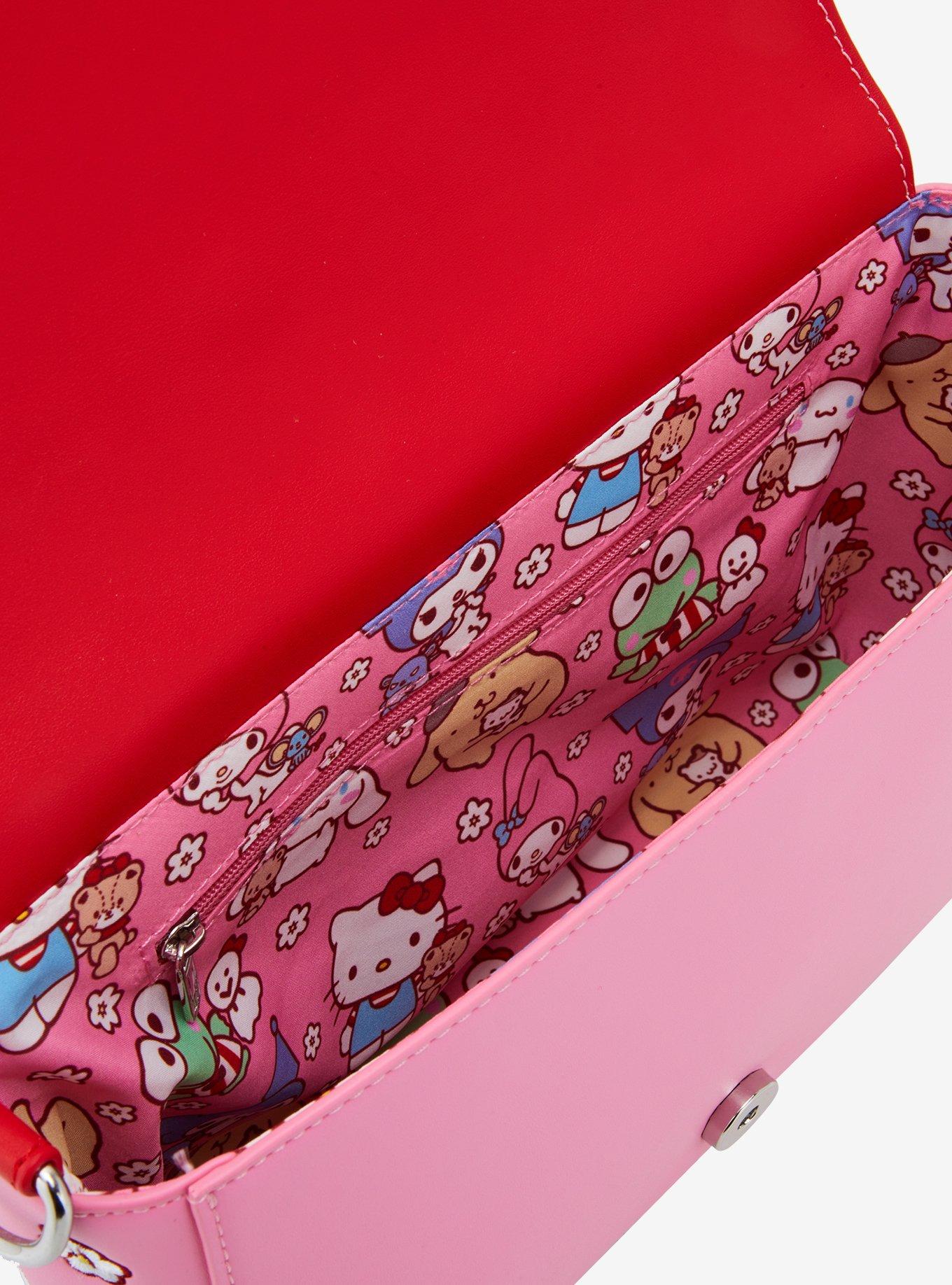 Loungefly Hello Kitty And Friends Pink & Red Crossbody Bag, , alternate