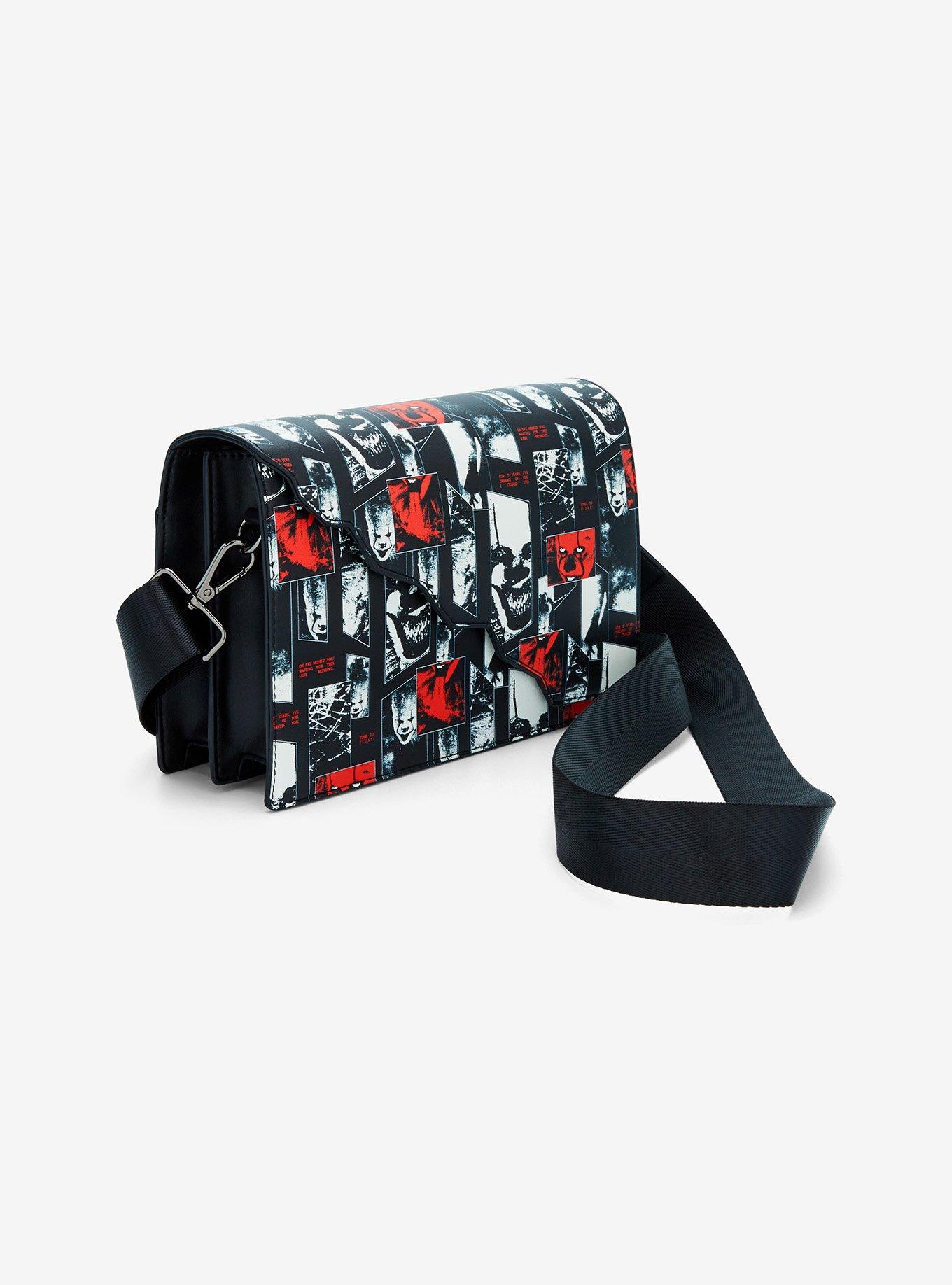 Loungefly IT Pennywise Collage Glow-In-The-Dark Crossbody Bag, , alternate
