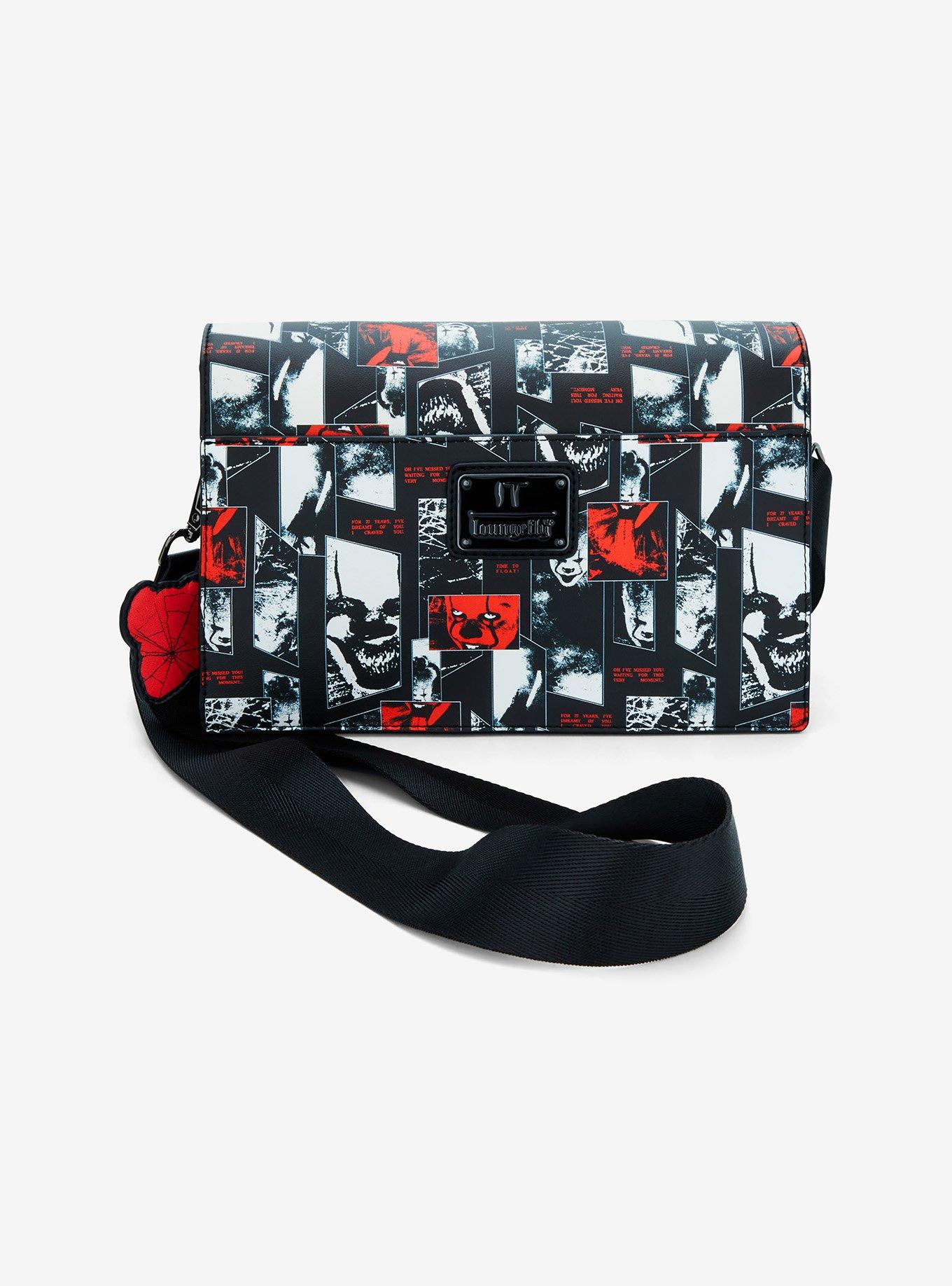 Loungefly IT Pennywise Collage Glow-In-The-Dark Crossbody Bag, , alternate