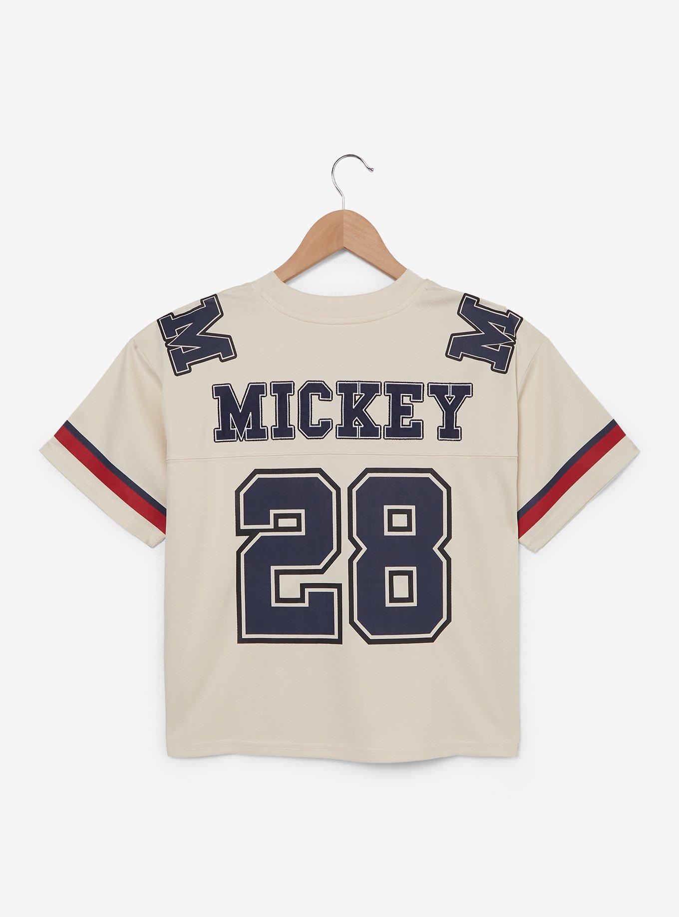 Disney Mickey Mouse Women's Cropped Football Jersey — BoxLunch Exclusive, , alternate