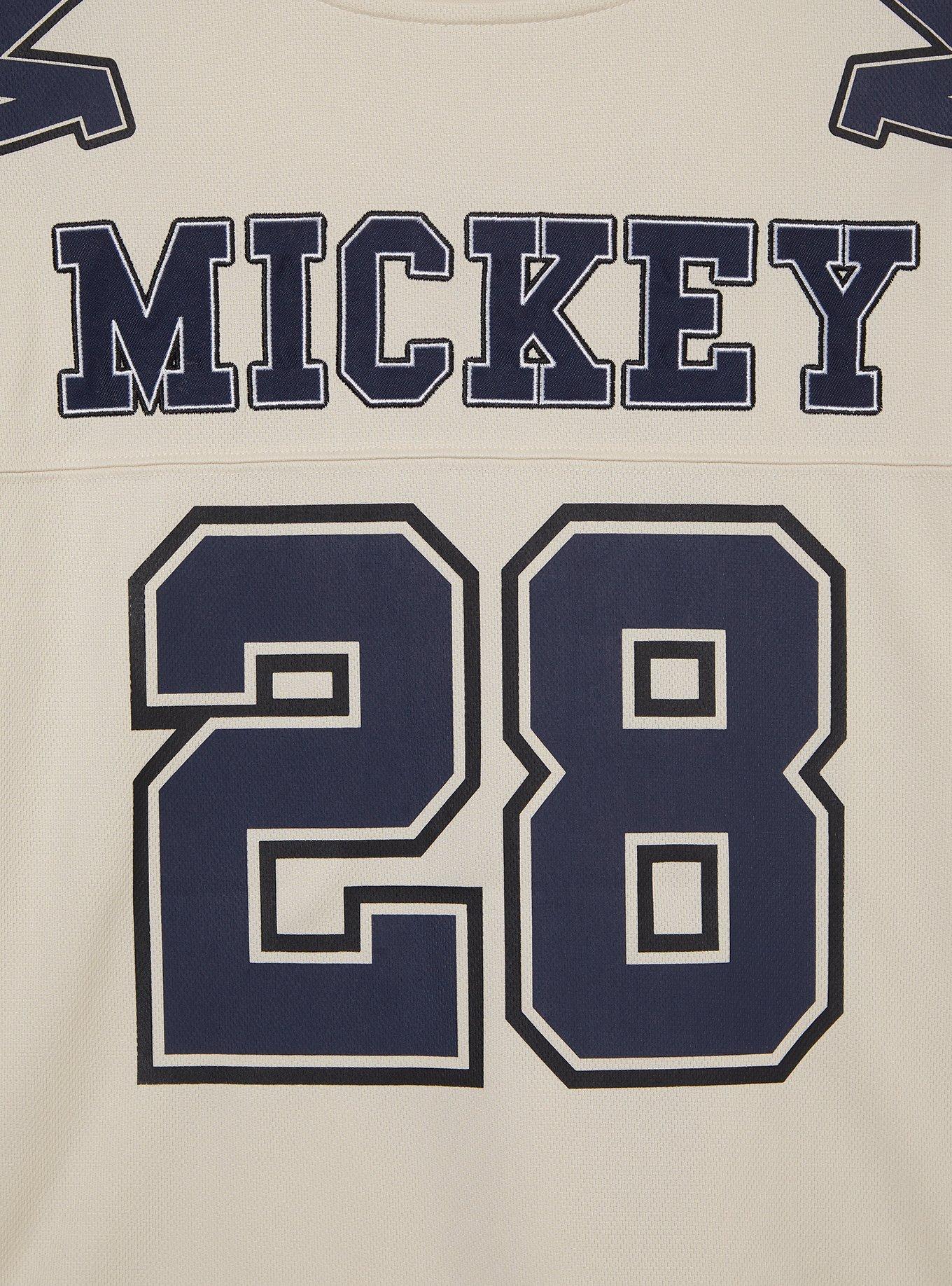 Disney Mickey Mouse Women's Cropped Football Jersey — BoxLunch Exclusive, , alternate