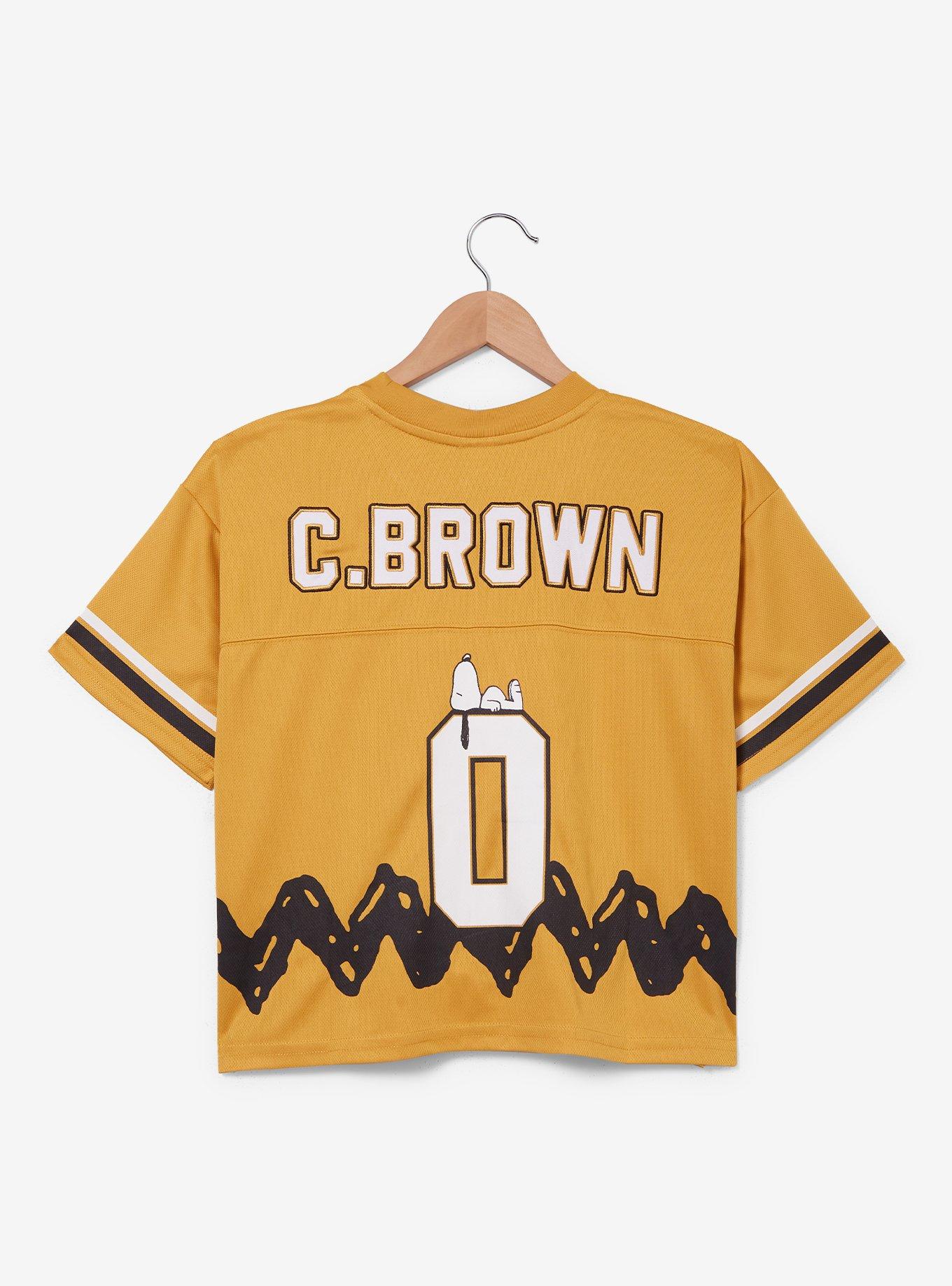 Peanuts Charlie Brown Women's Cropped Football Jersey - BoxLunch Exclusive, , hi-res