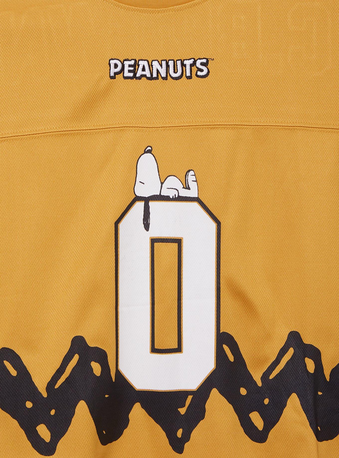 Peanuts Charlie Brown Women's Cropped Football Jersey - BoxLunch Exclusive, MUSTARD, alternate