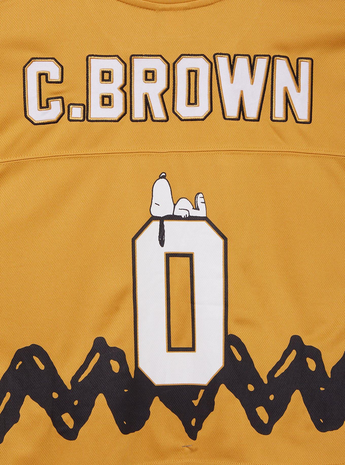 Peanuts Charlie Brown Women's Cropped Football Jersey - BoxLunch Exclusive, MUSTARD, alternate