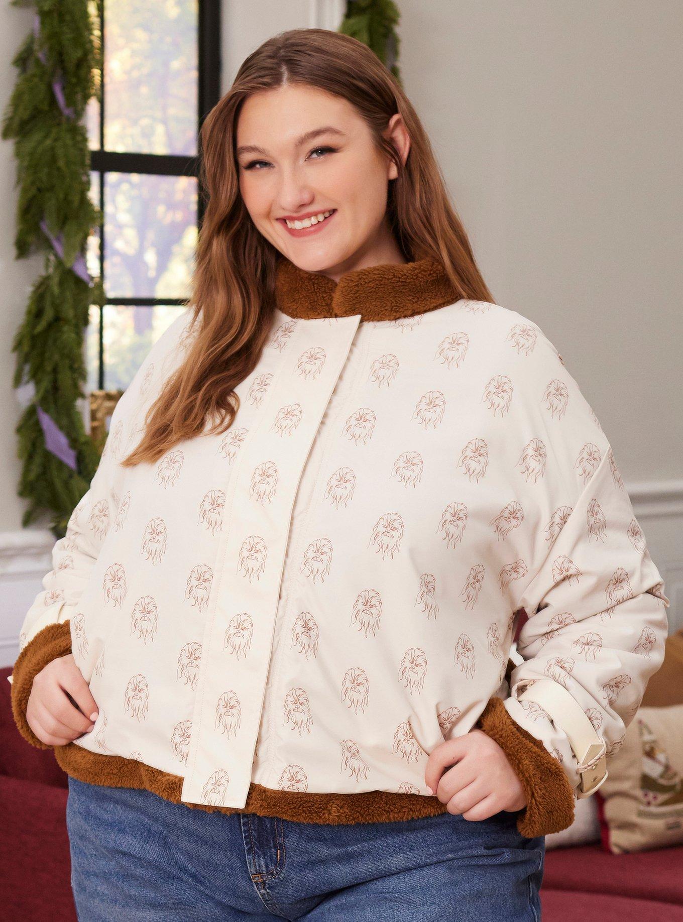 Her Universe Star Wars Chewbacca Sherpa Reversible Jacket Plus Size Her Universe Exclusive, MULTI, alternate