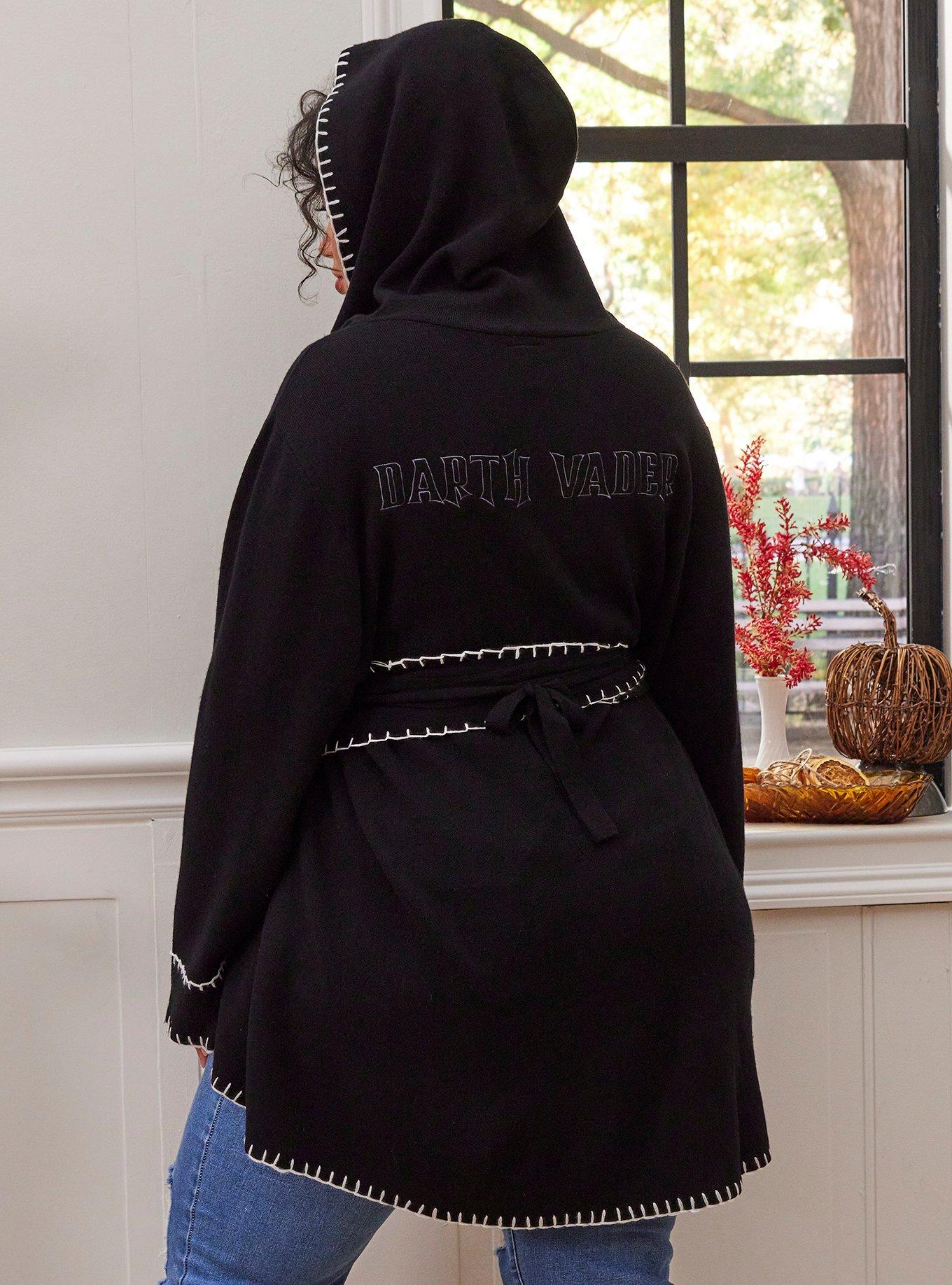 Her Universe Star Wars Darth Vader Hooded Cardigan Plus Size Her Universe Exclusive, BLACK, alternate