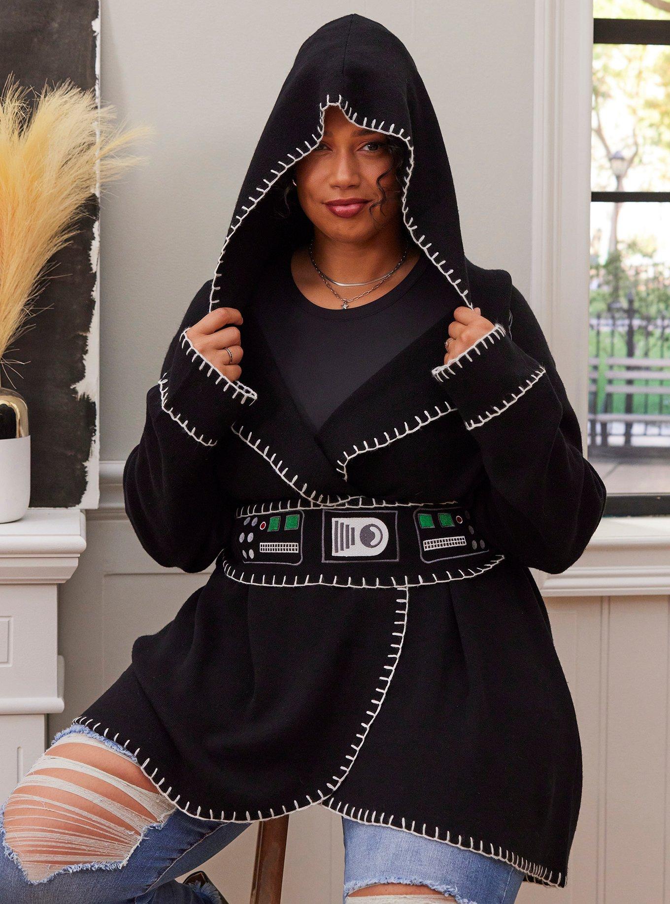 Her Universe Star Wars Darth Vader Hooded Cardigan Plus Size Her Universe Exclusive, BLACK, alternate