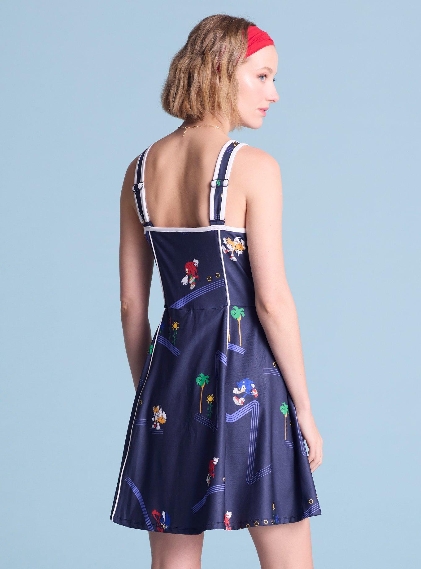 Sonic the Hedgehog Running Characters Allover Print Athletic Dress - BoxLunch Exclusive