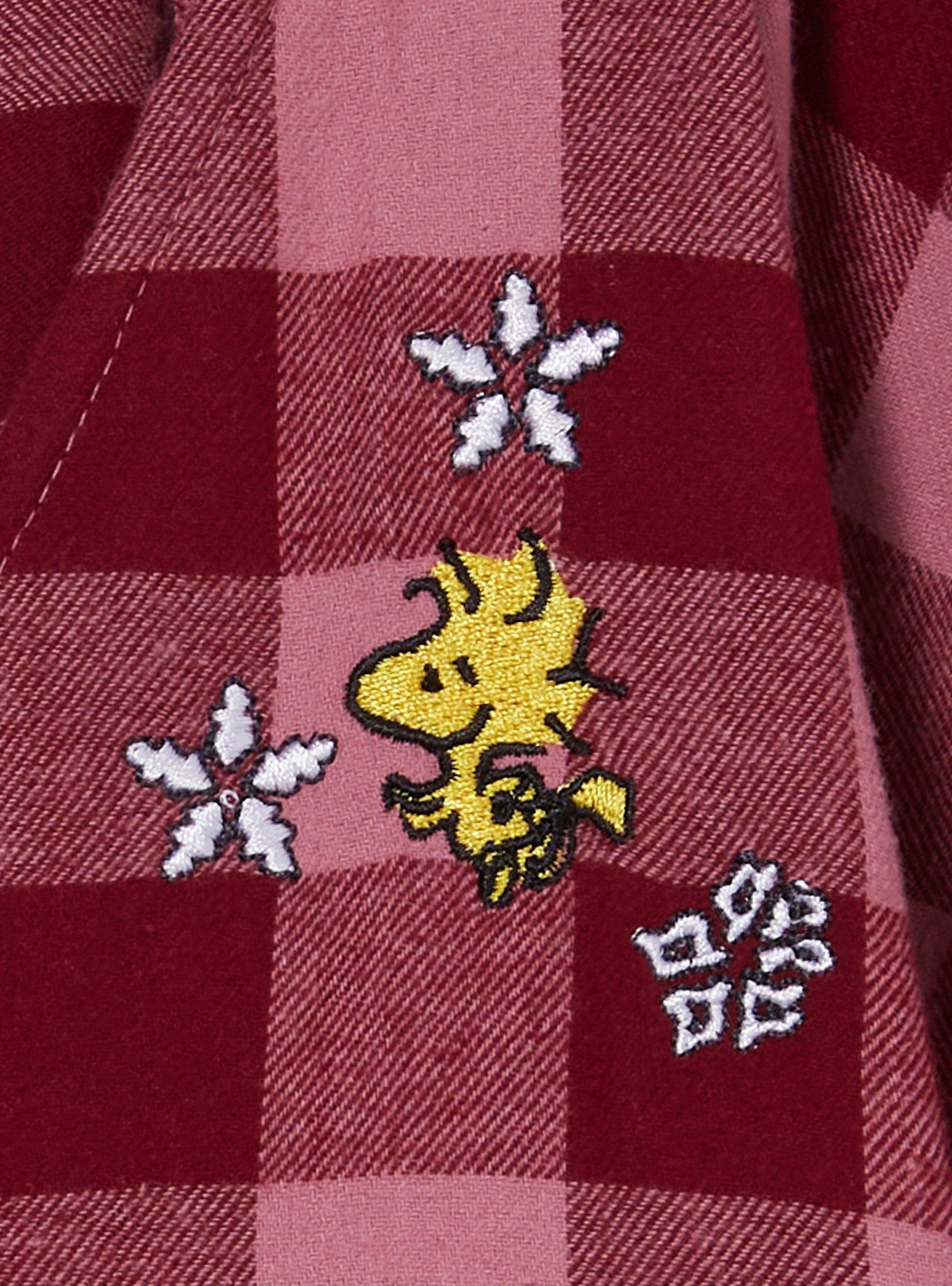 Peanuts Snoopy & Woodstock Snowflake Gingham Dress - BoxLunch Exclusive, , hi-res