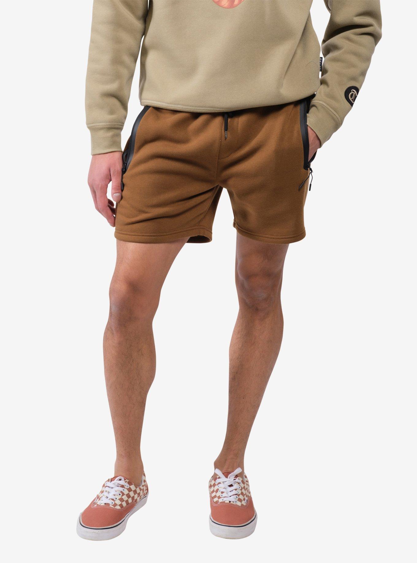 Toffee Seal Zip Pocket Short, BROWN, alternate