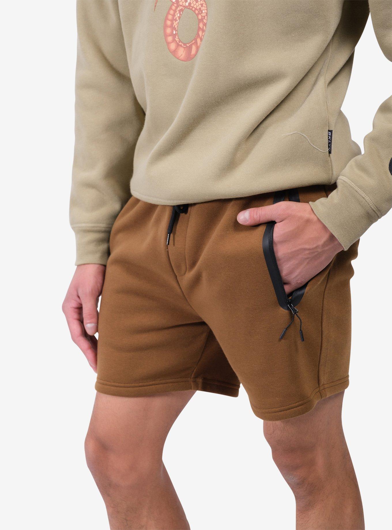 Toffee Seal Zip Pocket Short, BROWN, alternate