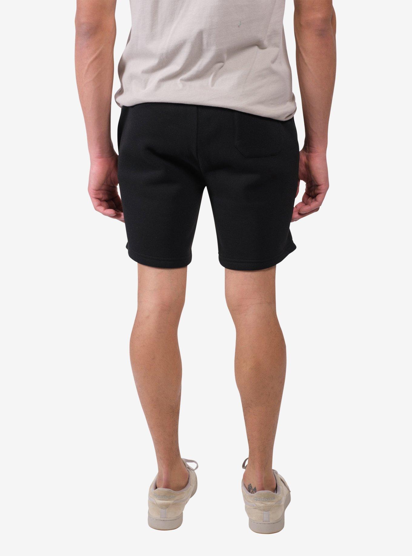 Black Zip Pocket Fleece Short, BLACK, alternate