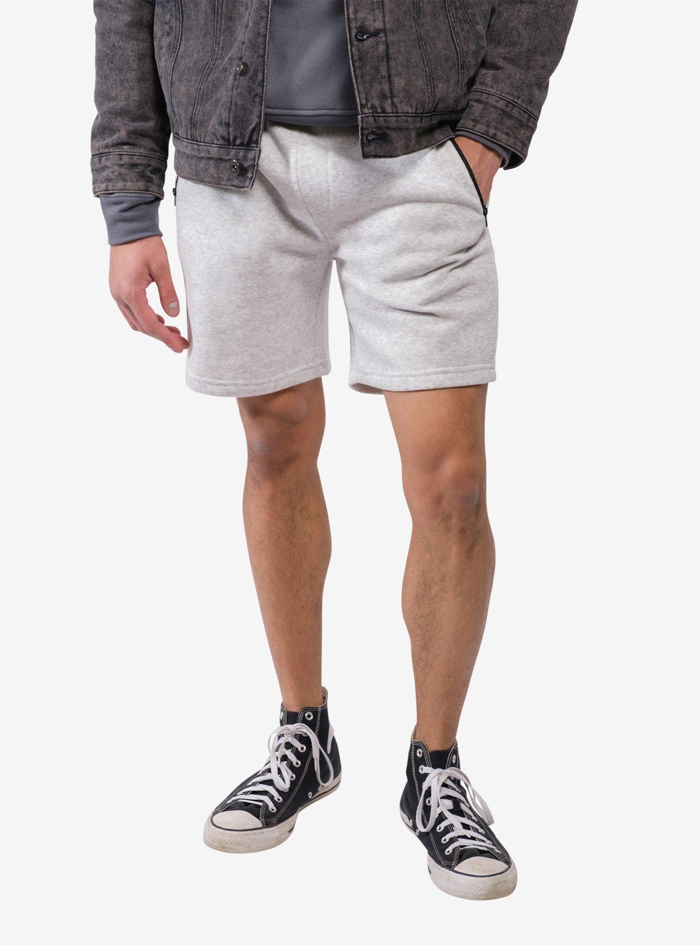 Oatmeal Zip Pocket Fleece Short, , hi-res
