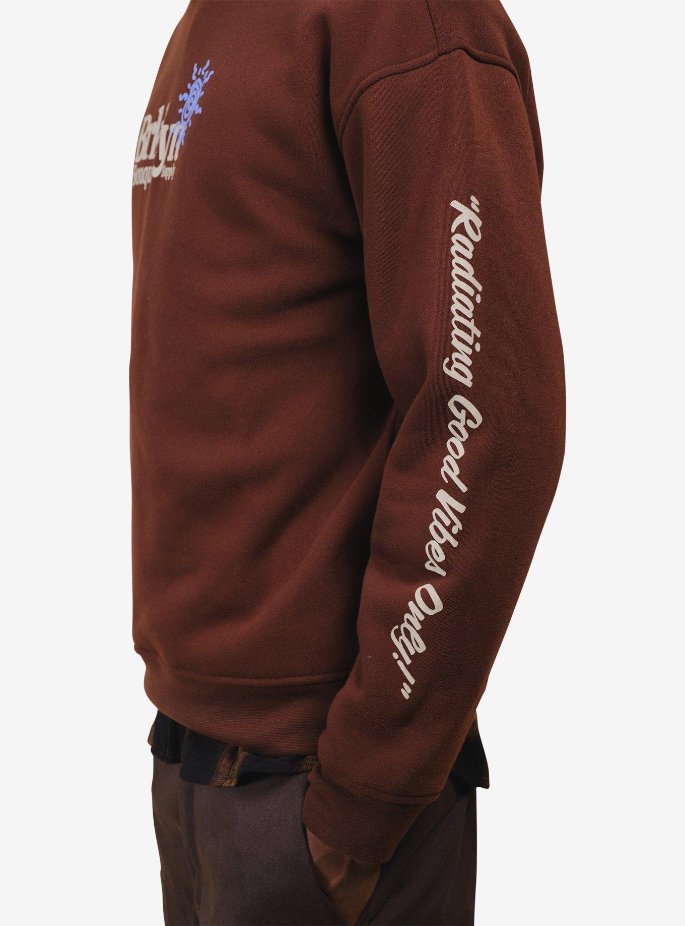 Brklyn Floral Shop Dark Mocha Crew Neck Sweatshirt