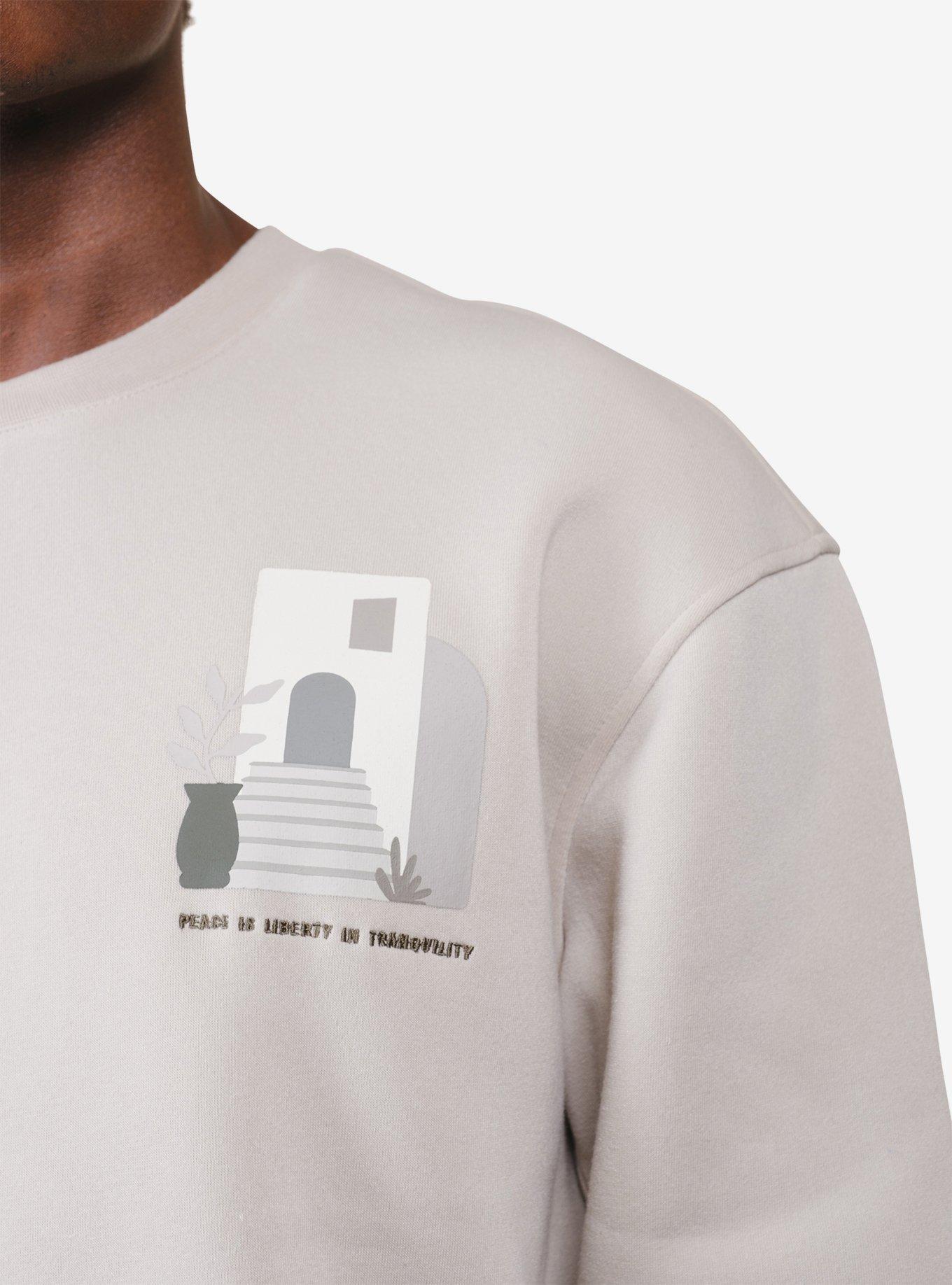 Thank You Have a Nice Day Sand Crew Neck Sweatshirt, BEIGE, alternate