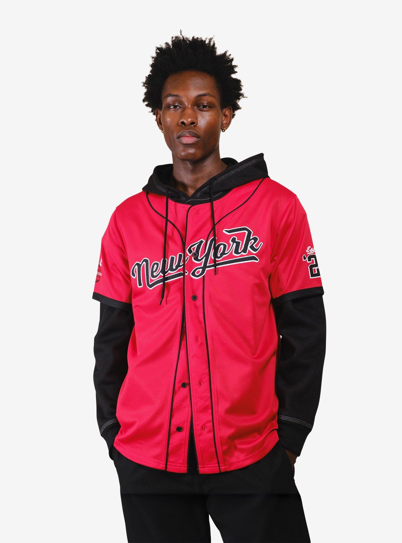 NY Excelsior Red Baseball Jersey, , hi-res