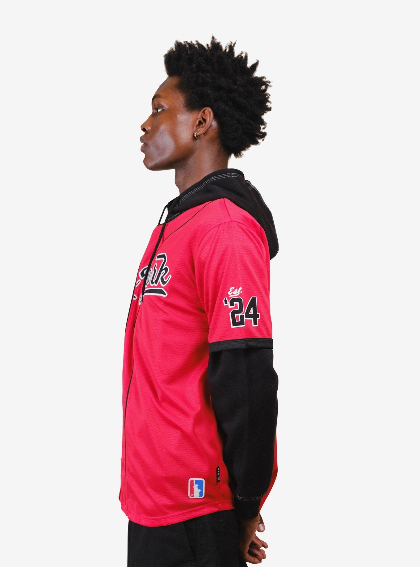 NY Excelsior Red Baseball Jersey, RED, alternate