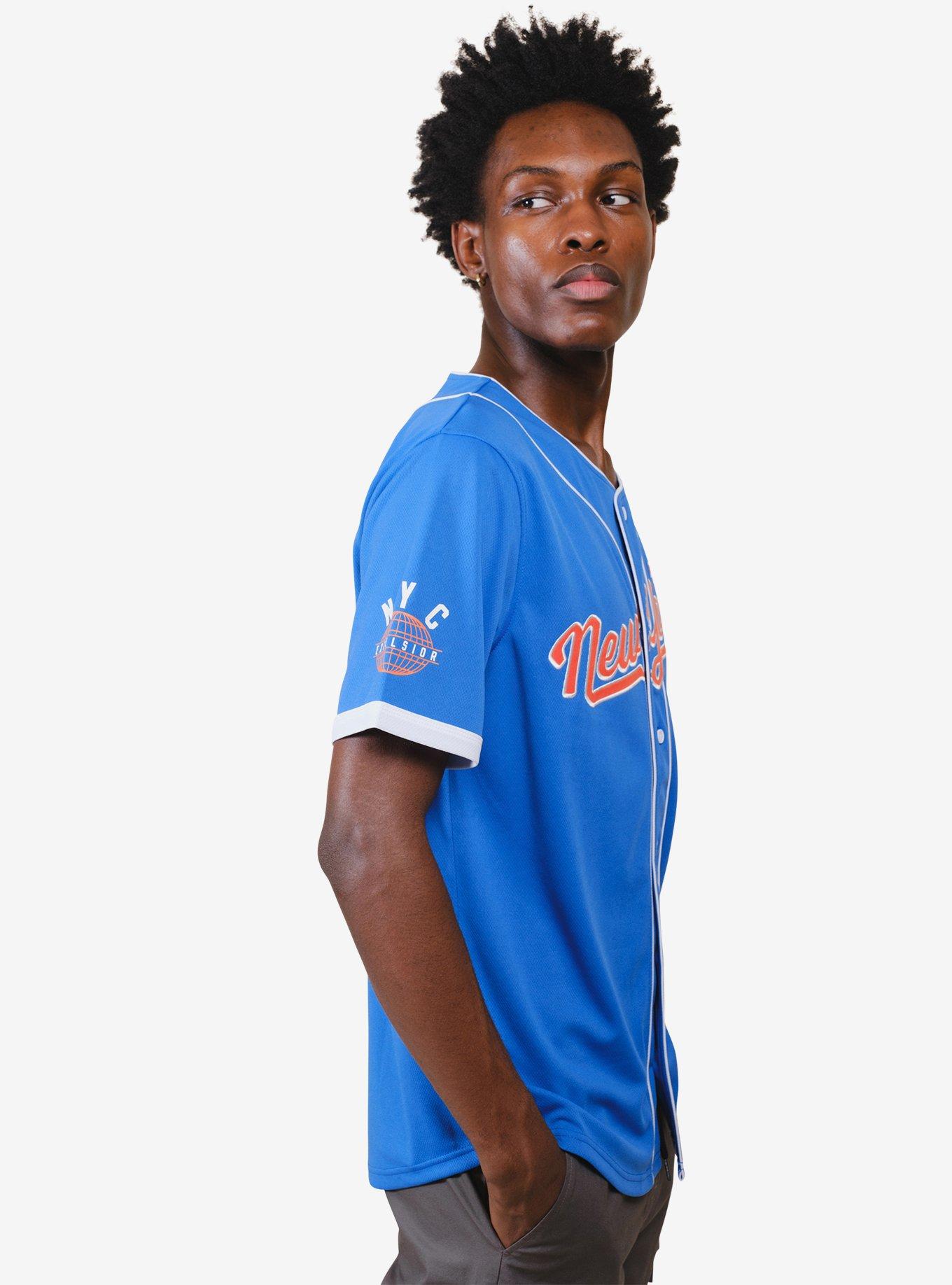 NY Excelsior Royal Blue Baseball Jersey, BLUE, alternate