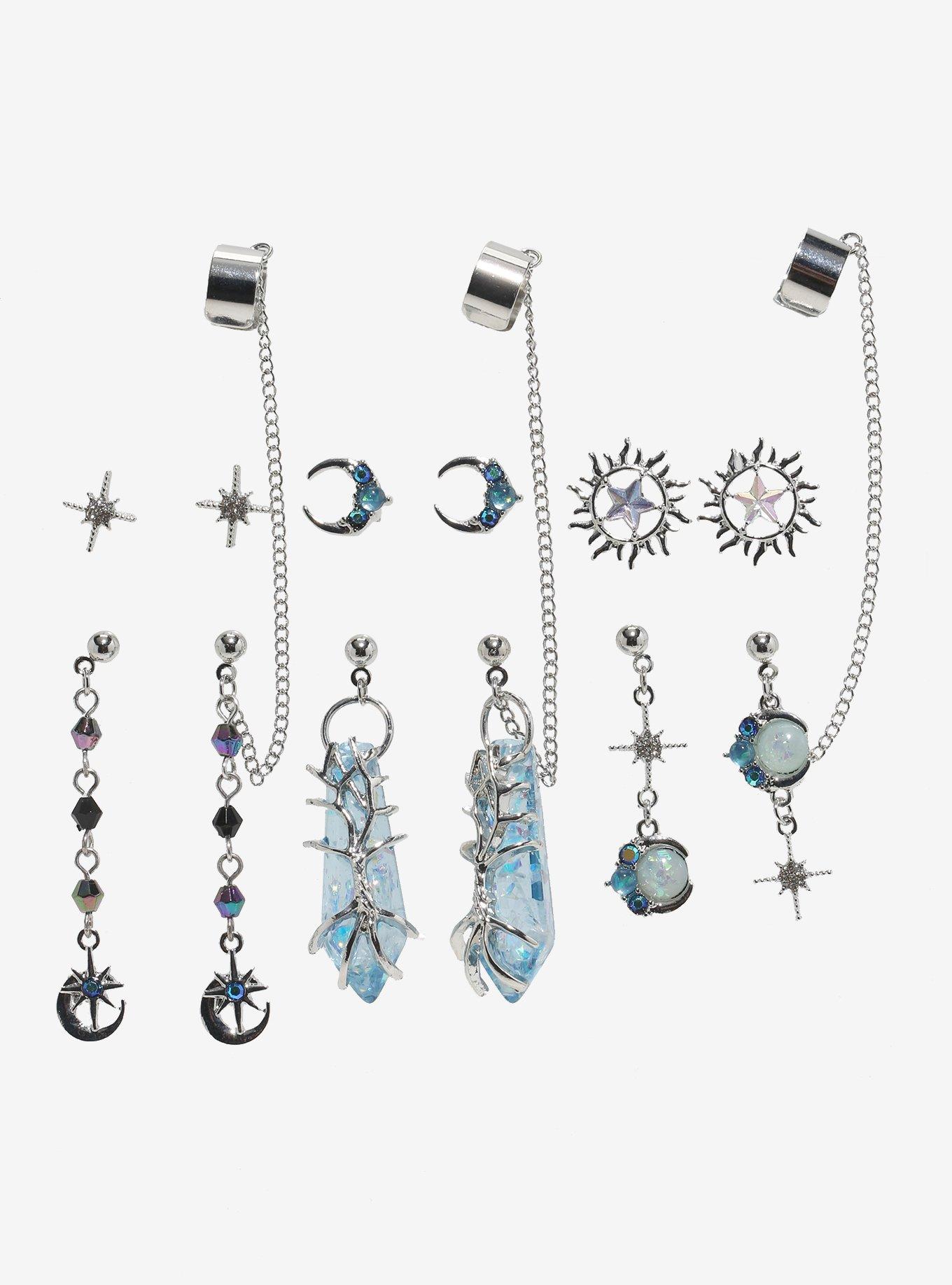 Cosmic Aura Celestial Opal Cuff Earring Set, , hi-res