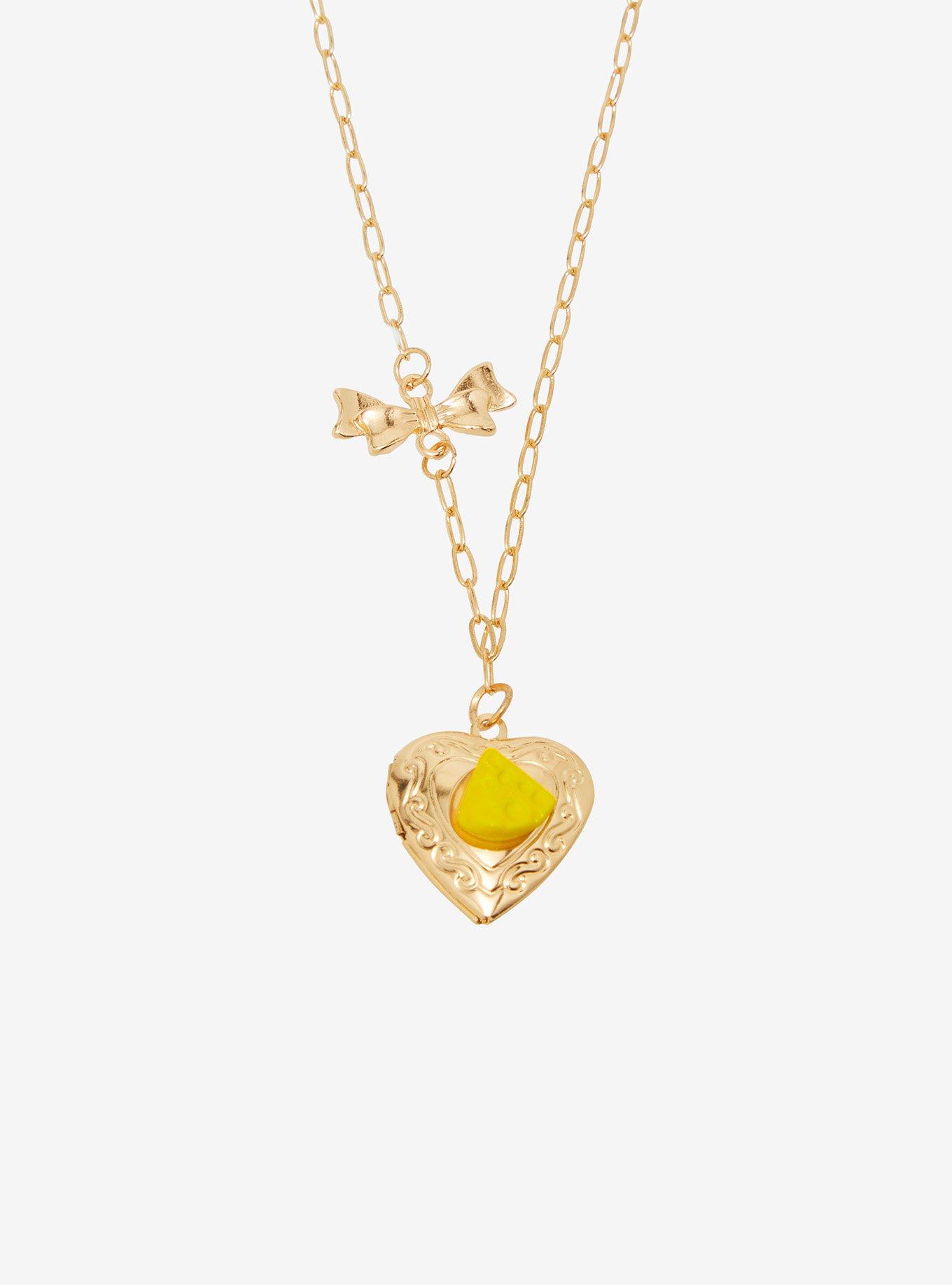 Sweet Society Mouse & Cheese Locket Best Friend Necklace Set