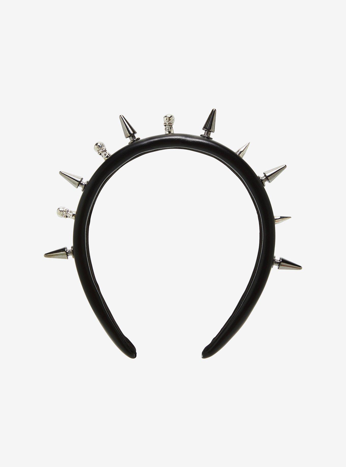 Social Collision Skull Spike Headband, , hi-res