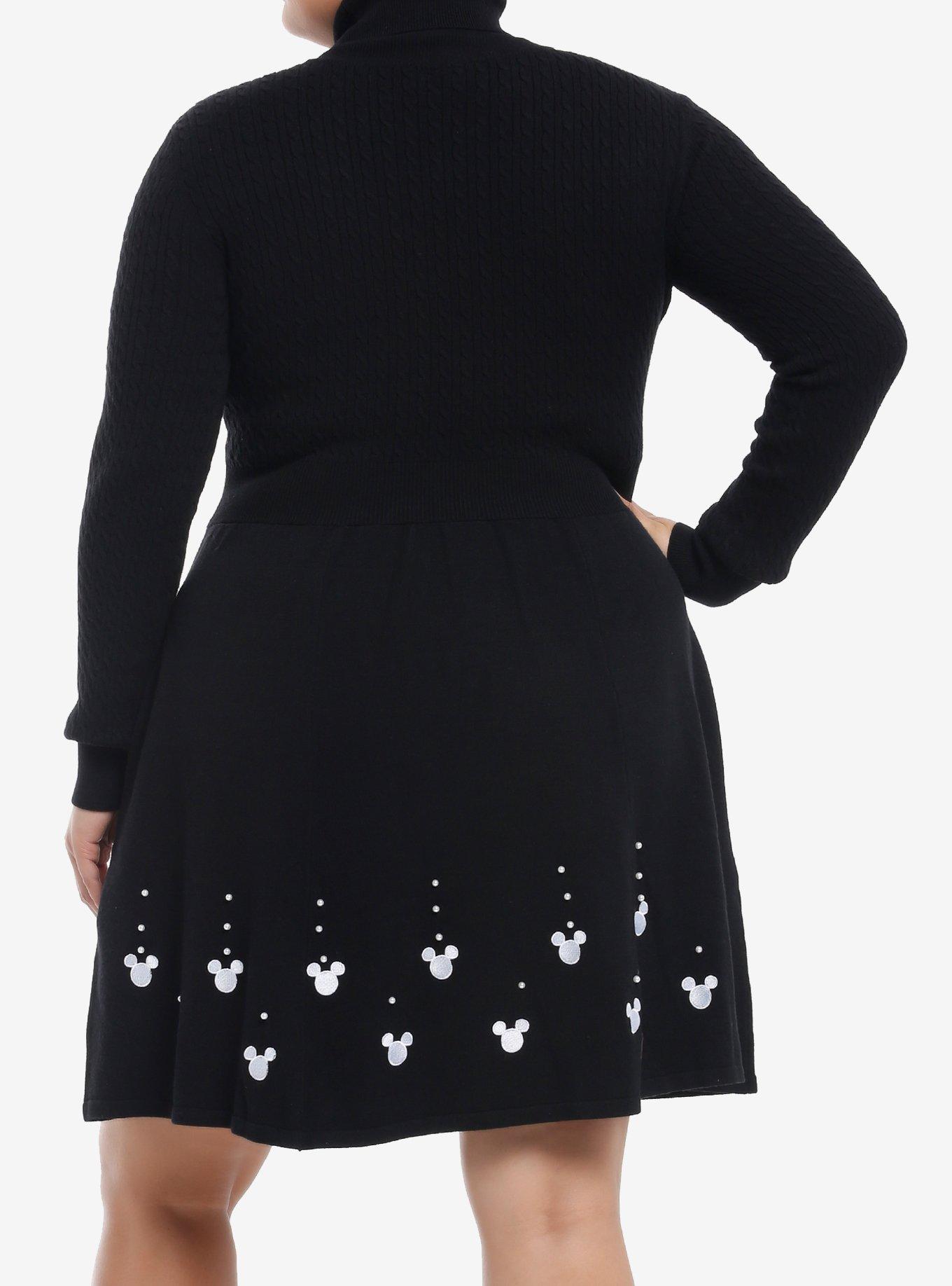 Her Universe Disney Mickey Mouse Sweater Dress Plus Size Her Universe Exclusive, BLACK  WHITE, alternate