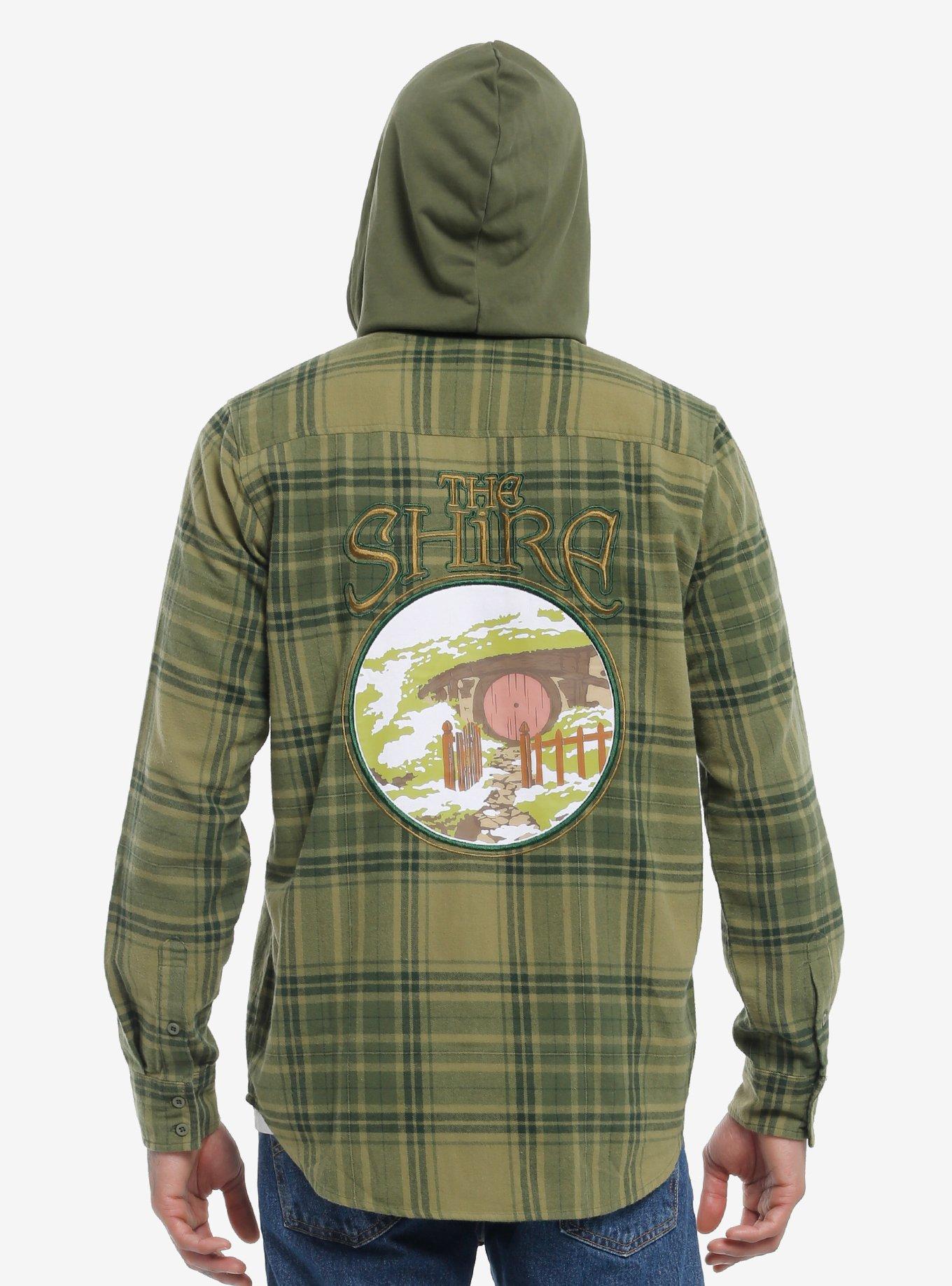 Our Universe The Lord Of The Rings Shire Plaid Hooded Shacket Our Universe Exclusive, , hi-res