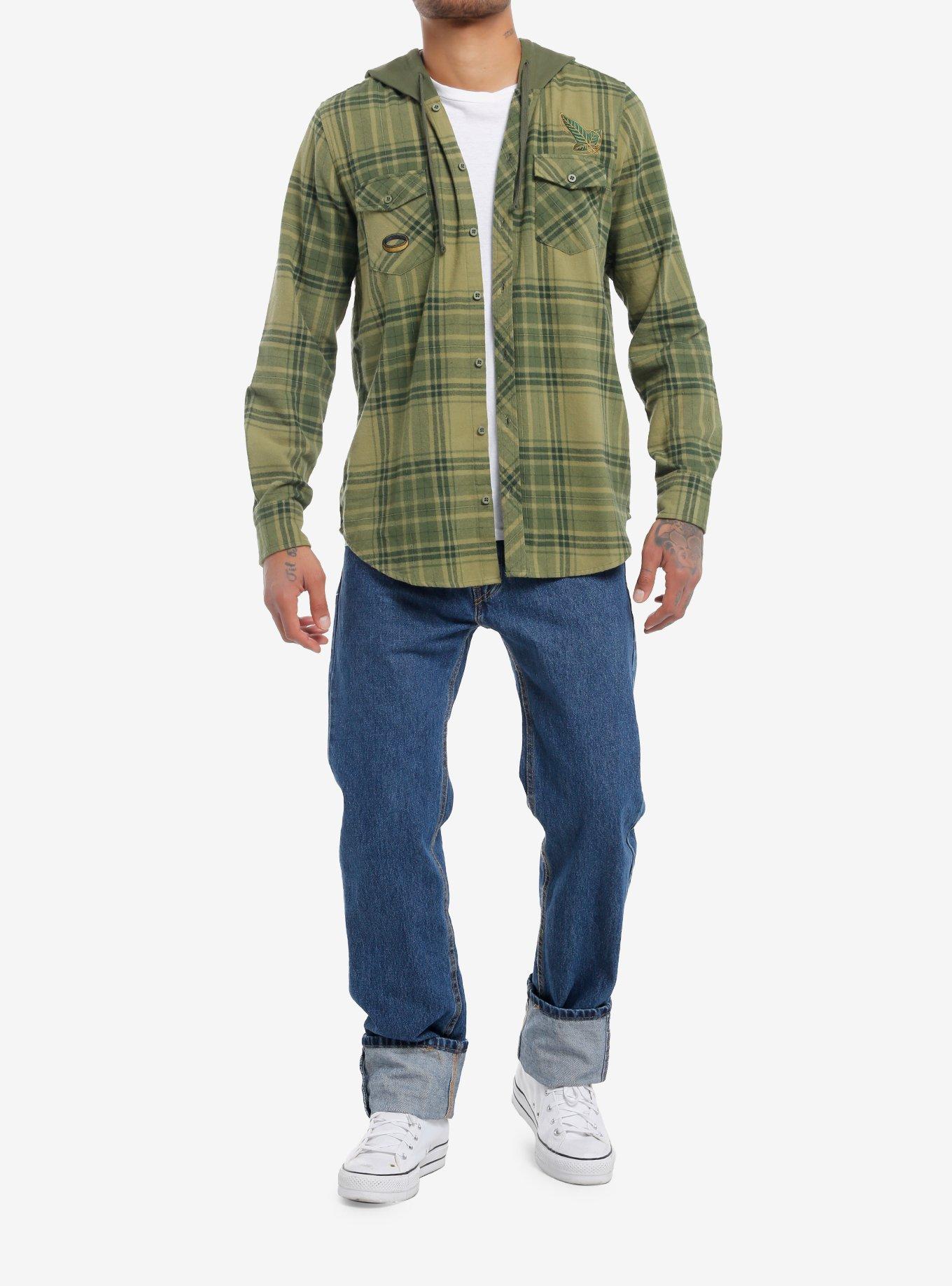 Our Universe The Lord Of The Rings Shire Plaid Hooded Shacket Our Universe Exclusive, MULTI, alternate