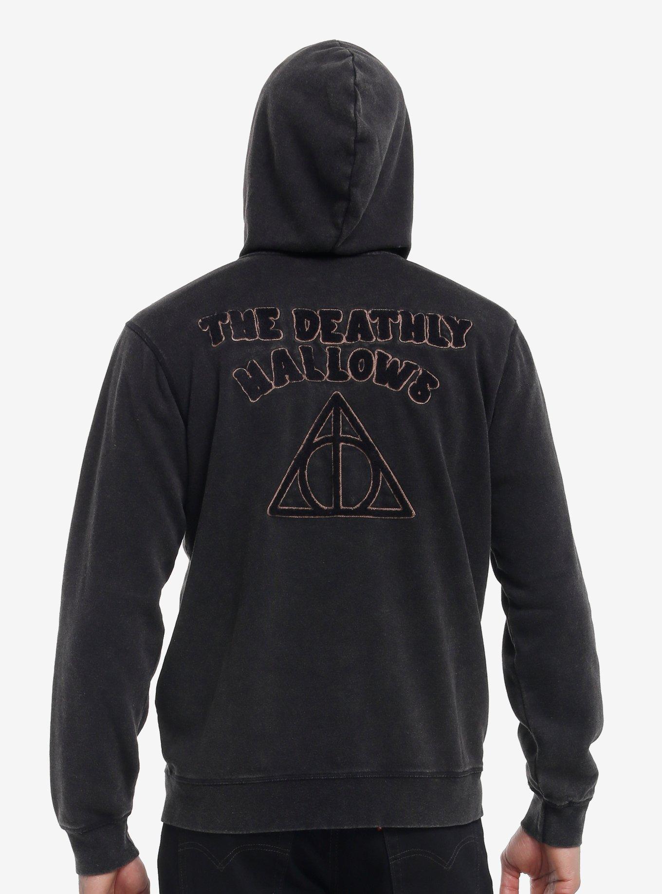 Our Universe Harry Potter Deathly Hallows Mineral Wash Hoodie Our Universe Exclusive, MULTI, alternate