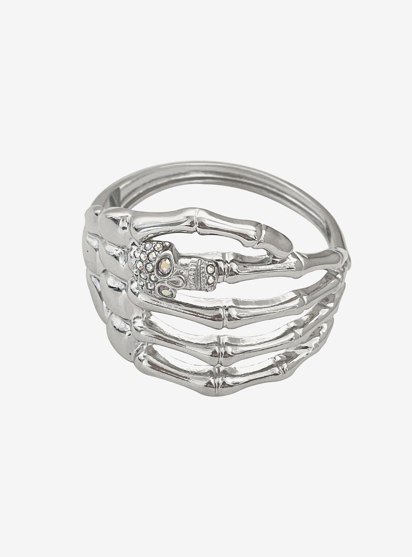 Social Collision Skeleton Bangle Bracelet, , hi-res